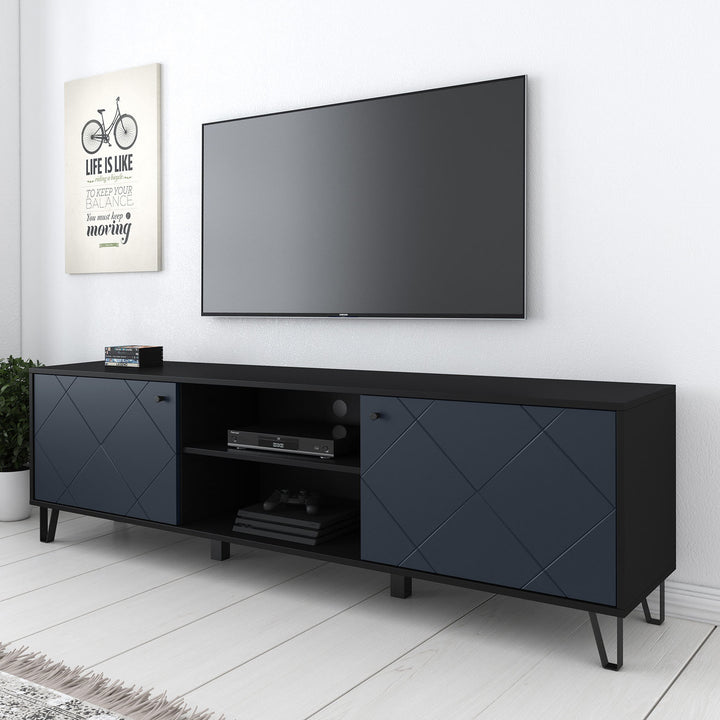Barlo - TV-Meubel - Mat zwart - 183 cm