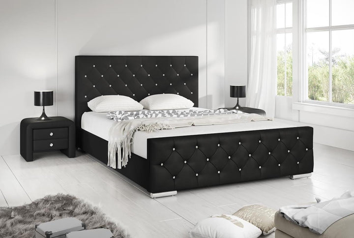 Aventura Diamond - Tweepersoonsbed - Zwart - 140x200 cm