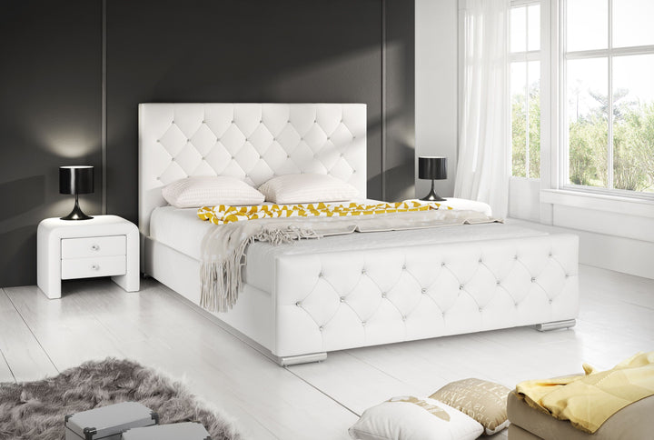 Aventura Diamond - Tweepersoonsbed - Wit - 160x200 cm