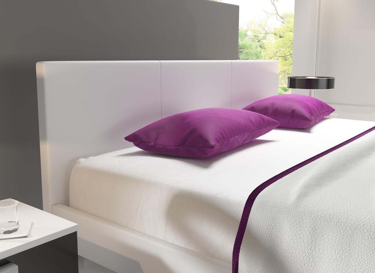 George - Tweepersoonsbed - Kunstleer wit - 140x200 cm