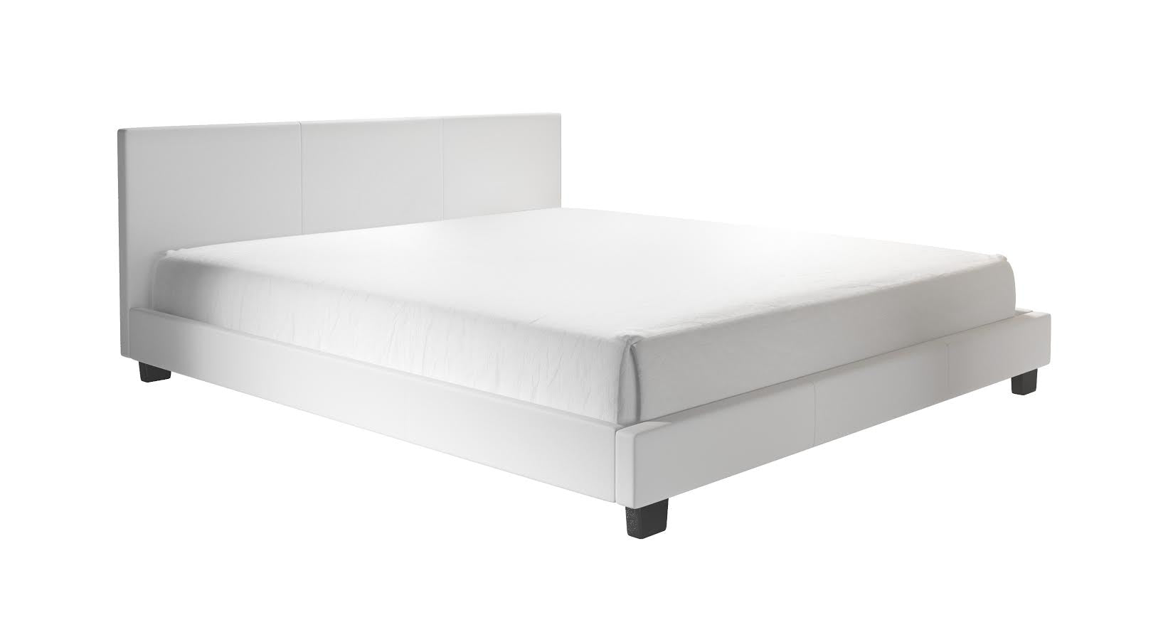 George - Tweepersoonsbed - Kunstleer wit - 140x200 cm