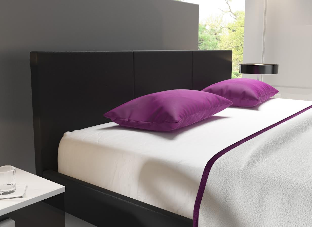 George - Tweepersoonsbed - Kunstleer zwart - 160x200 cm