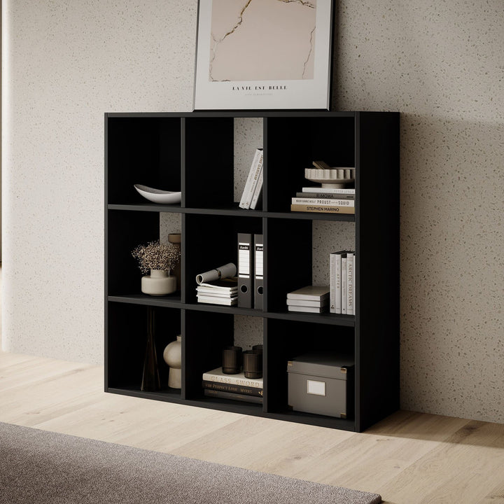 Cajsa - Boekenkast - Zwart - 60x30x91 cm