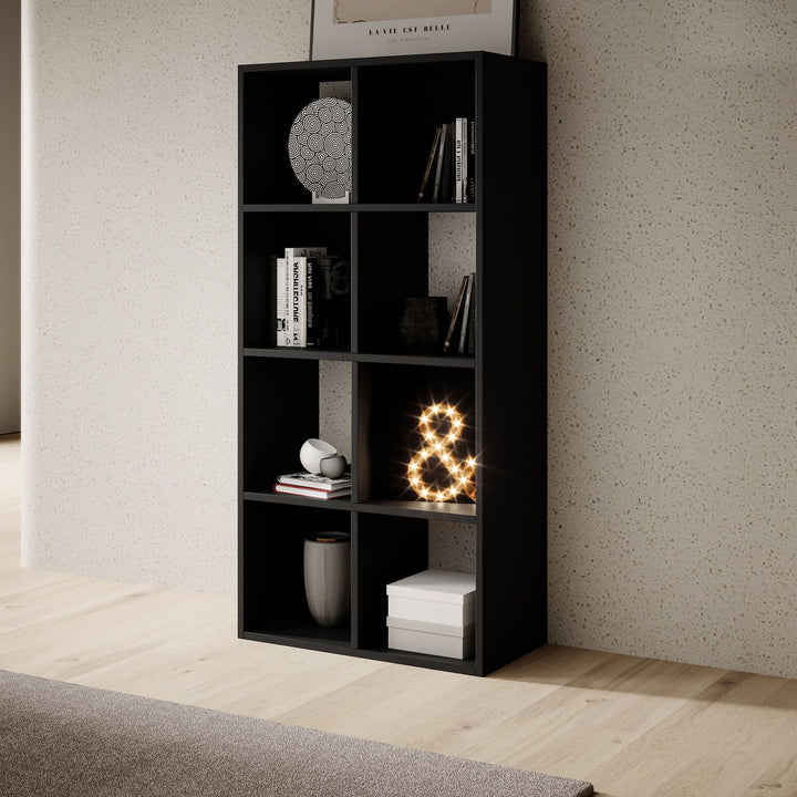 Cajsa 3 - Boekenkast - Zwart - 60x30x121 cm