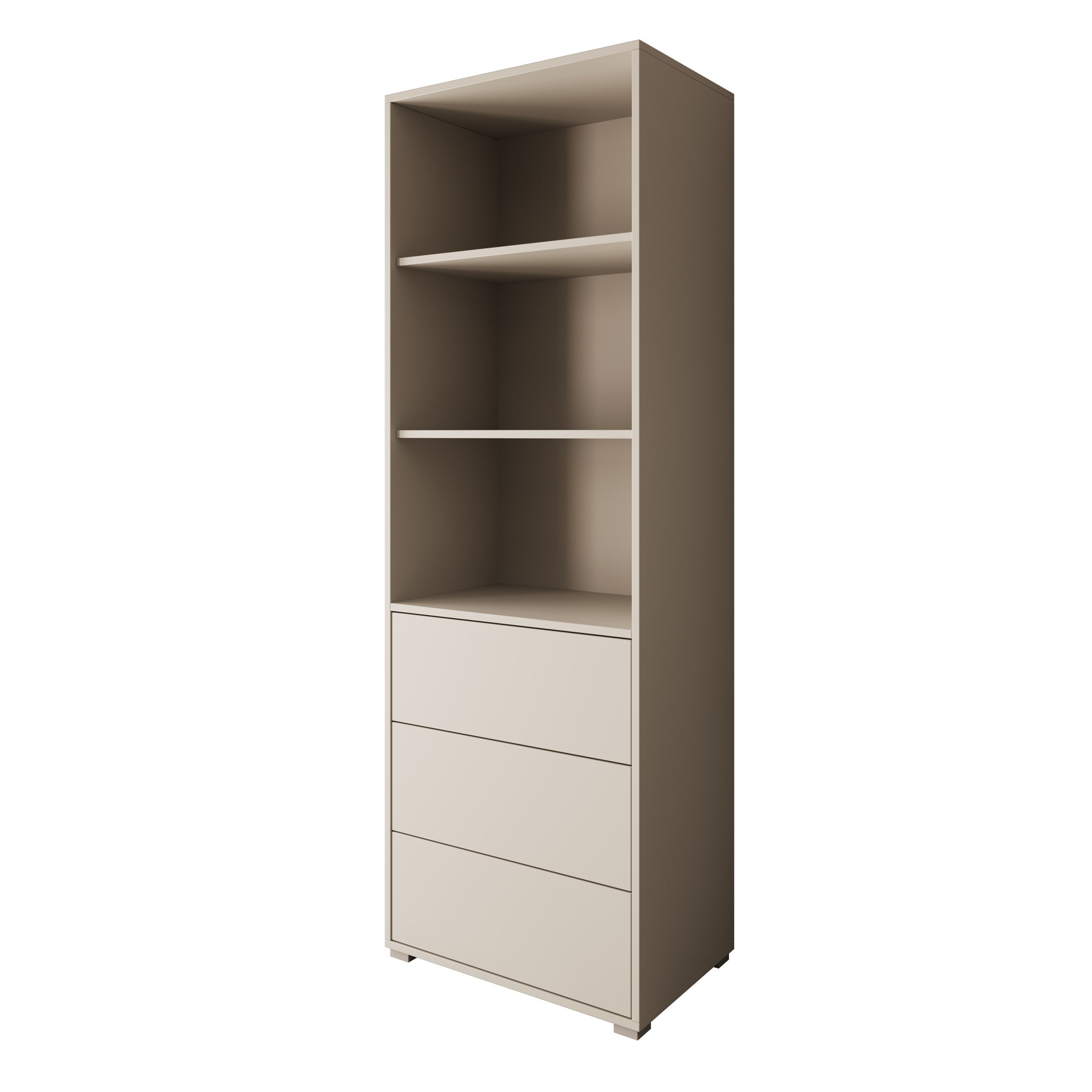 Gideon - Boekenkast - Beige - 54x42x180 cm