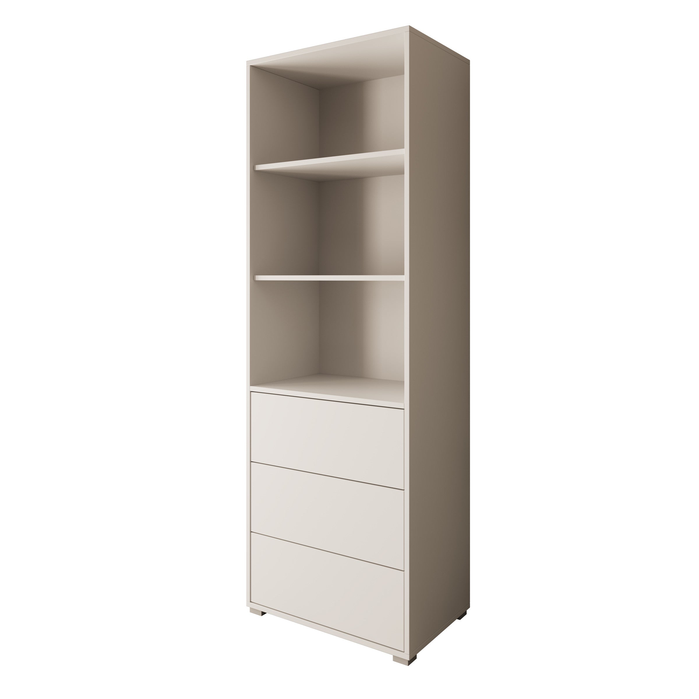 Gideon - Boekenkast - Wit - 54x42x180 cm