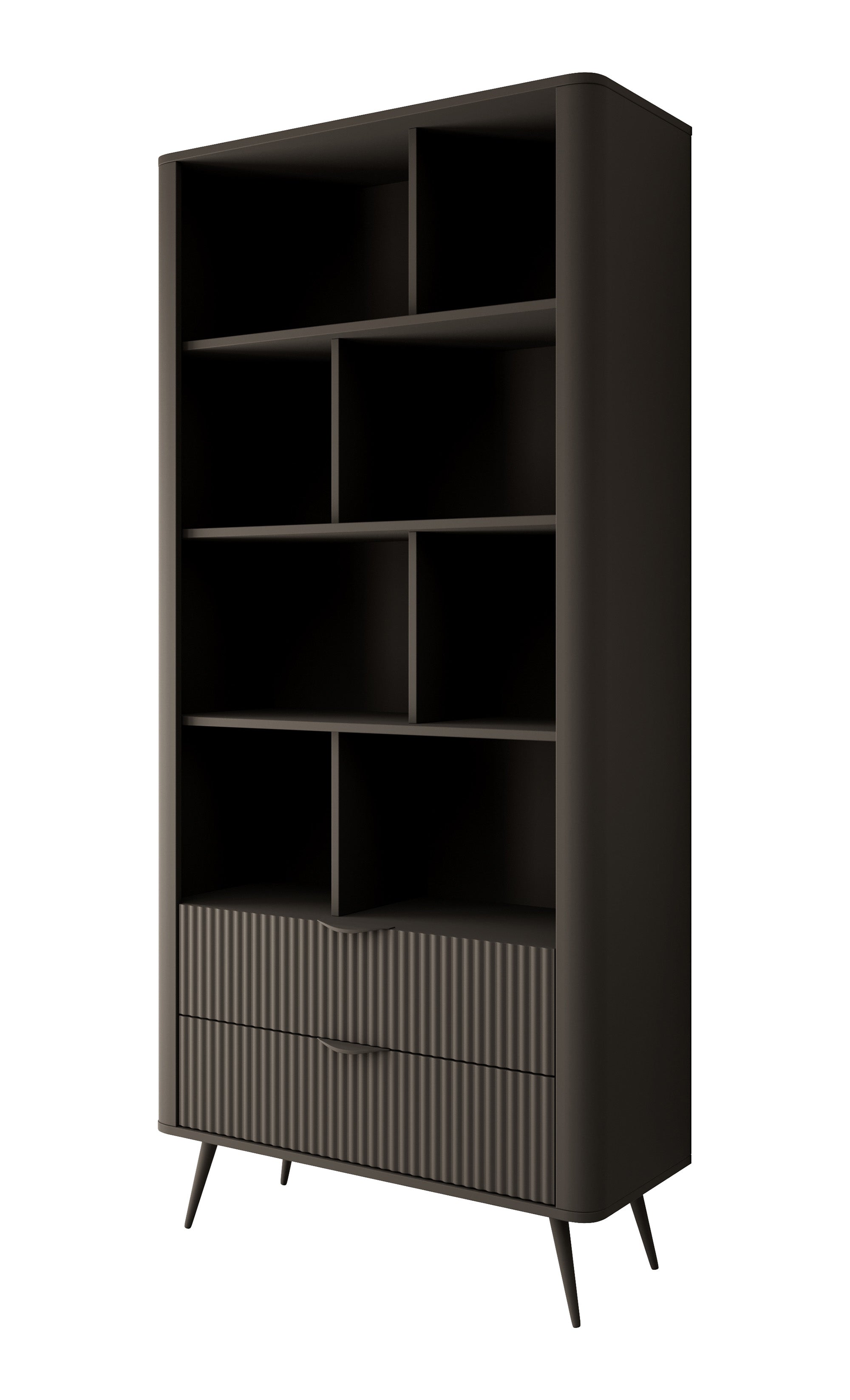 Lima - Boekenkast - Zwart - 88x38x194 cm