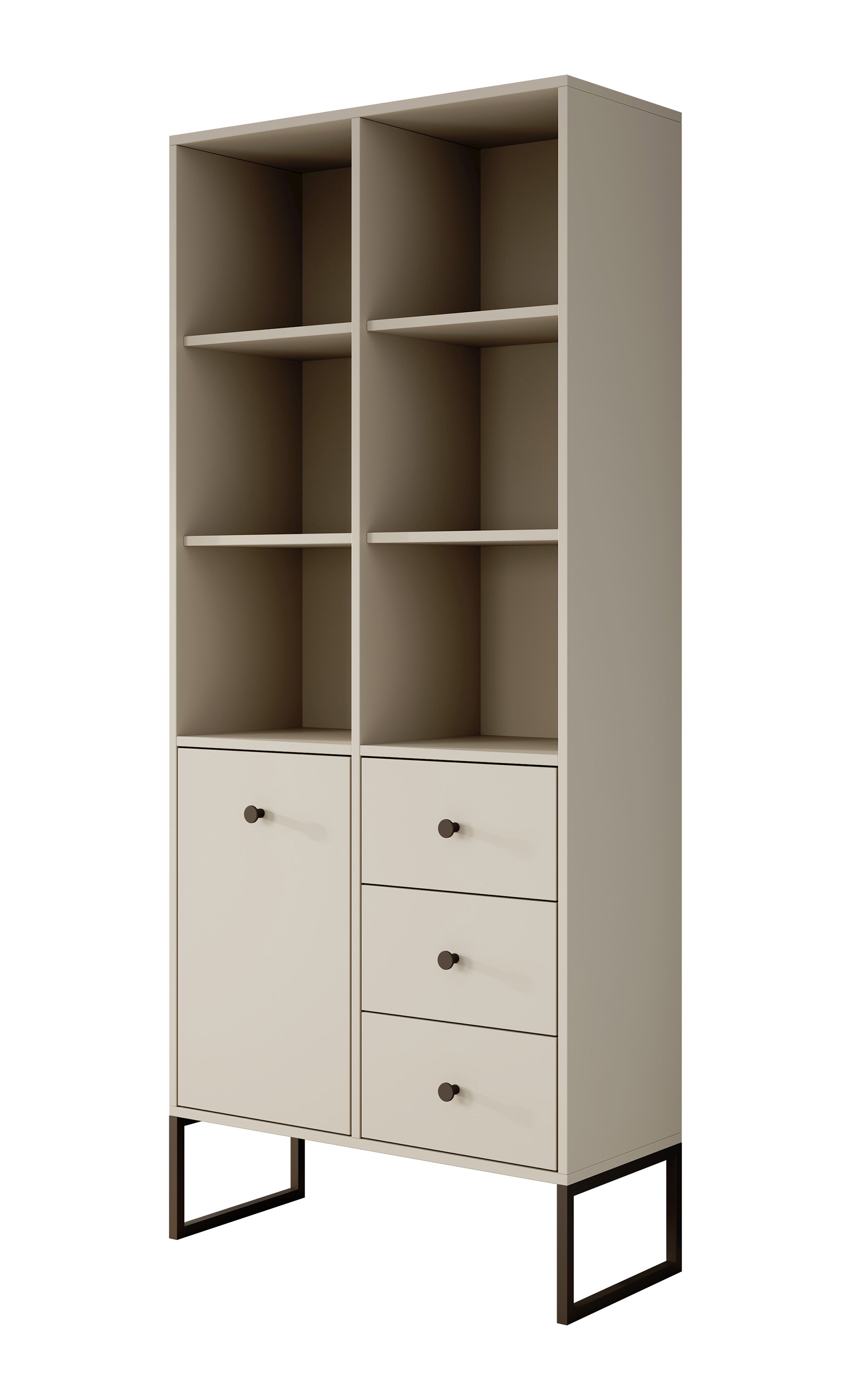 Lyndall - Boekenkast - Beige - 77x33x180 cm