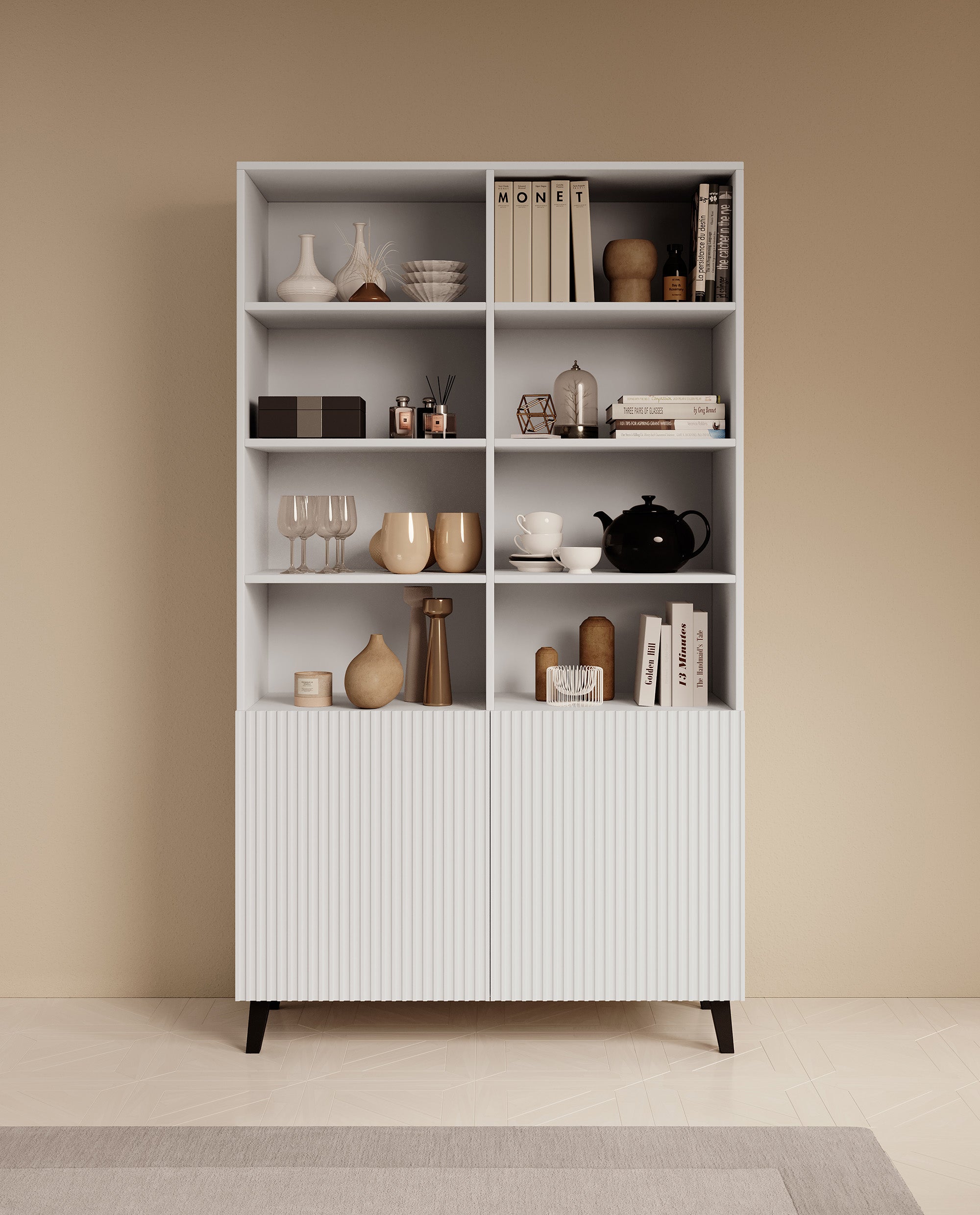 Palamos - Boekenkast - Wit - 100x40x177 cm