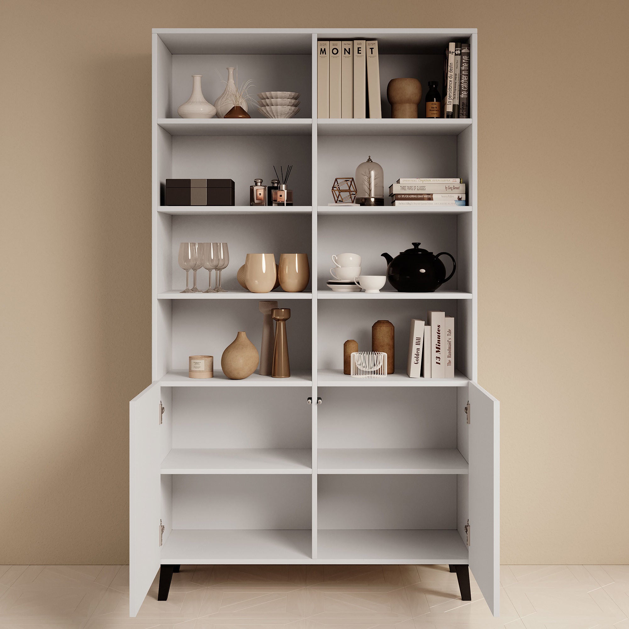 Palamos - Boekenkast - Wit - 100x40x177 cm