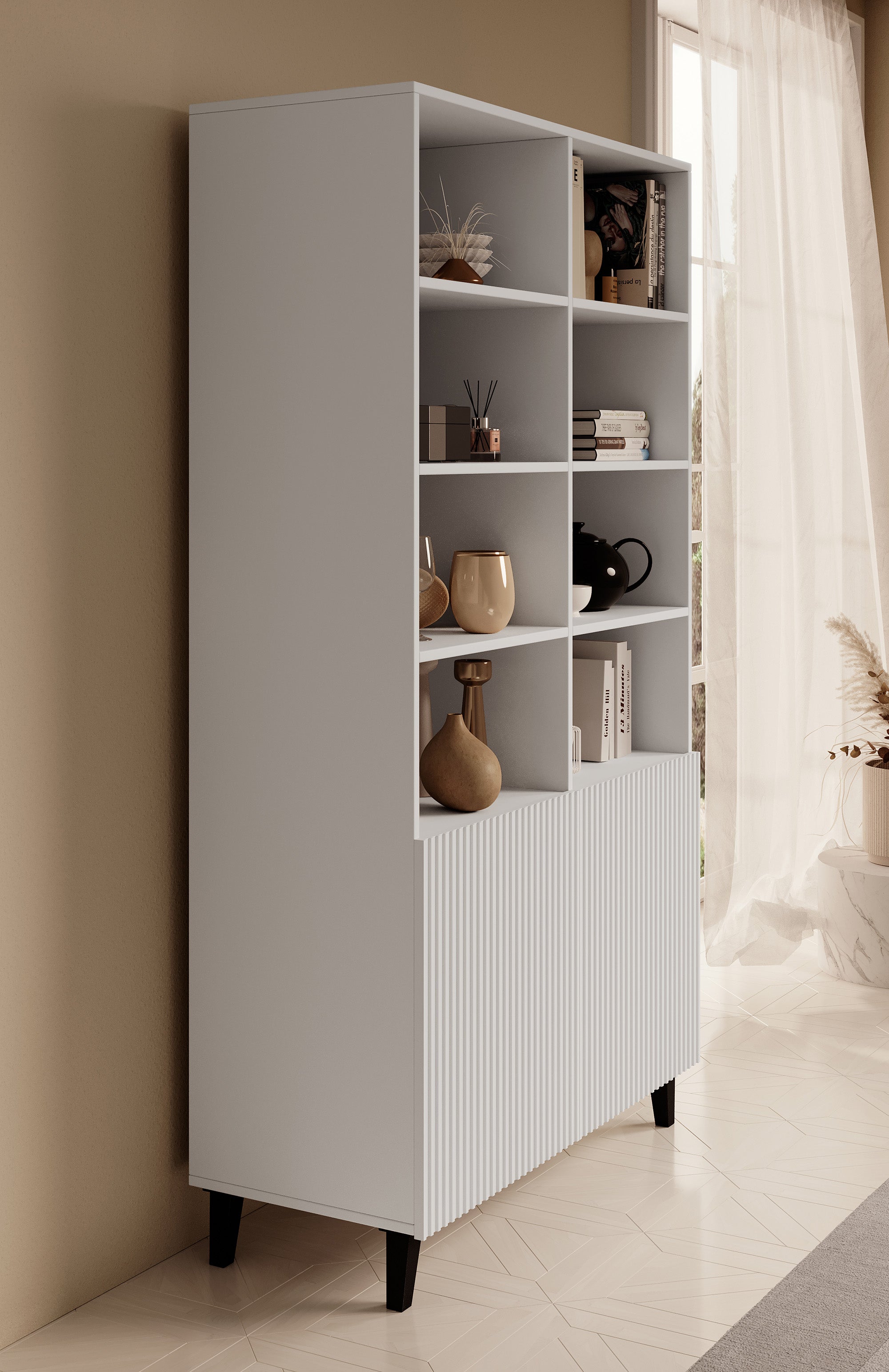 Palamos - Boekenkast - Wit - 100x40x177 cm