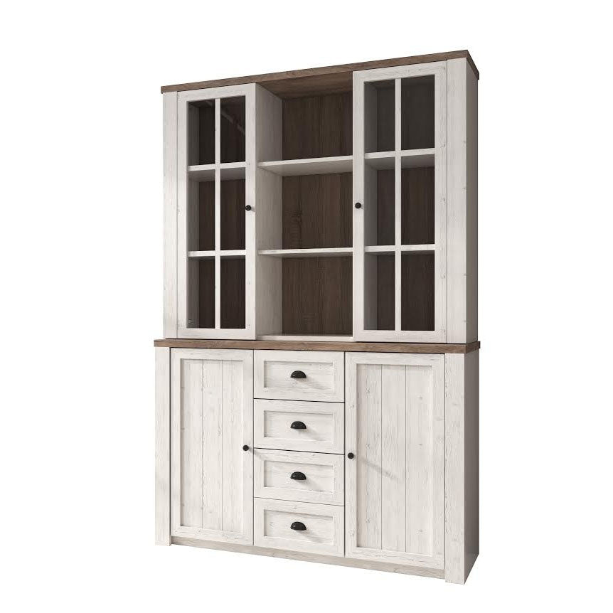 Parello 2 - Buffetkast - Wit/eiken - 130x43x199 cm
