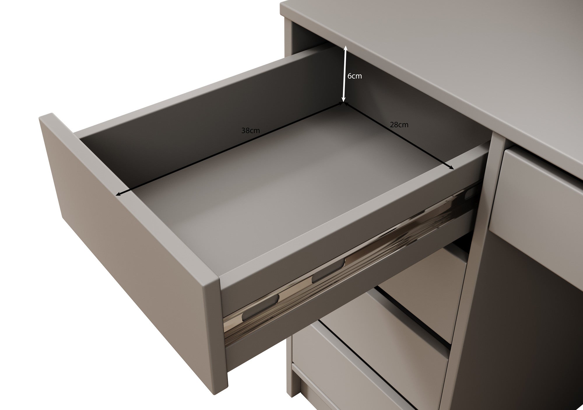 Avio 2 - Bureau - Wit hoogglans - 154x55 cm