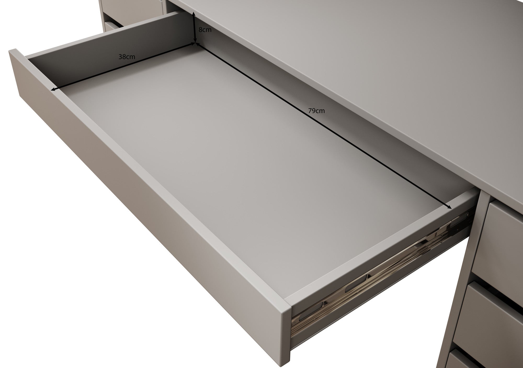 Avio 2 - Bureau - Wit - 154x55 cm