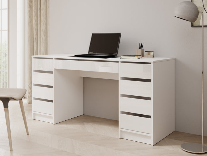 Avio 2 - Bureau - Wit hoogglans - 154x55 cm