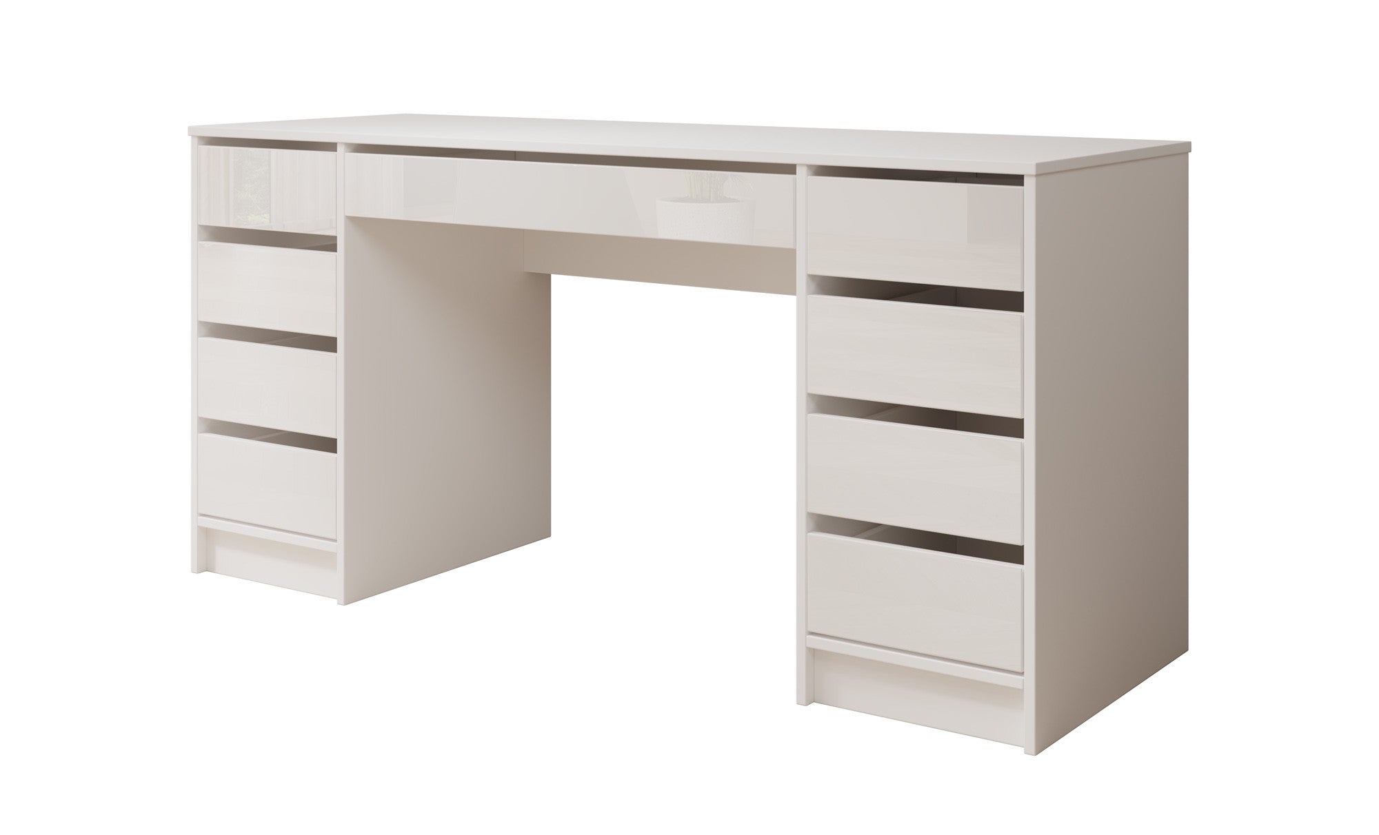 Avio 2 - Bureau - Wit hoogglans - 154x55 cm