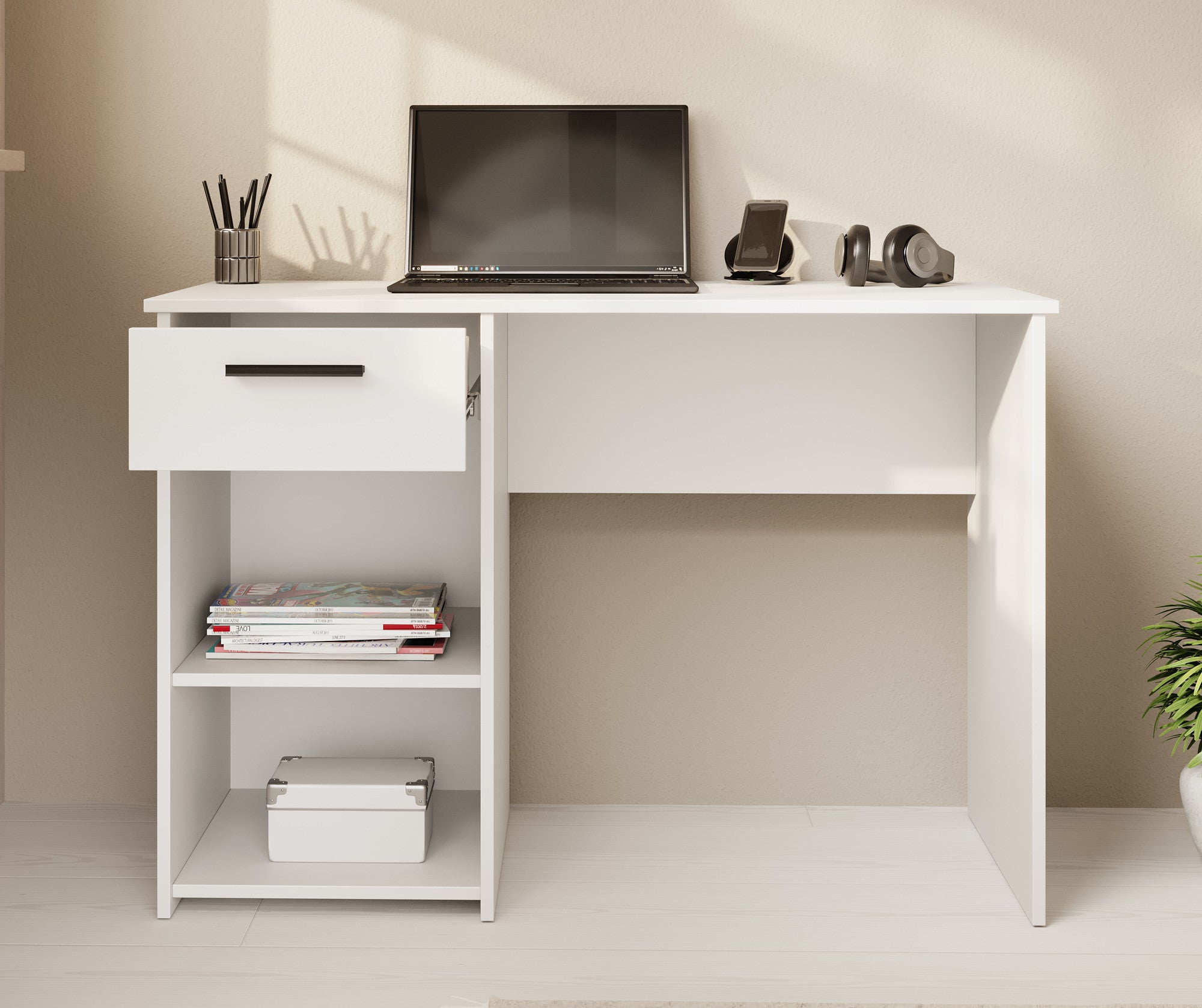 Bellini - Bureau - Wit - 110 cm