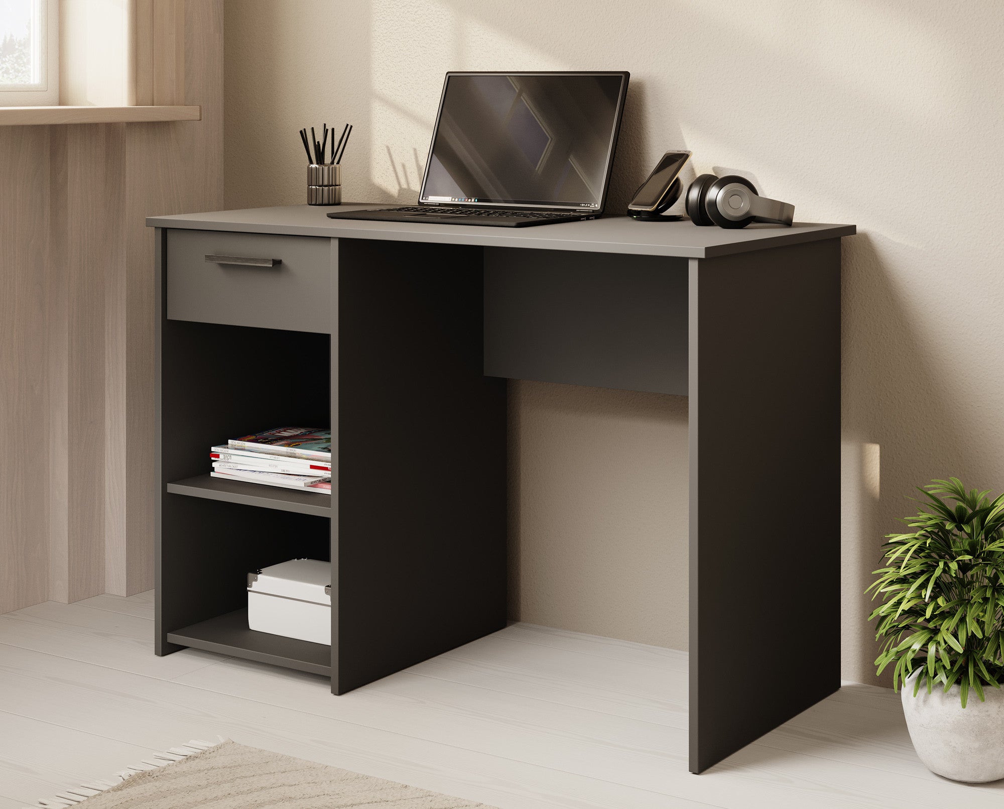 Bellini - Bureau - Antraciet - 110 cm