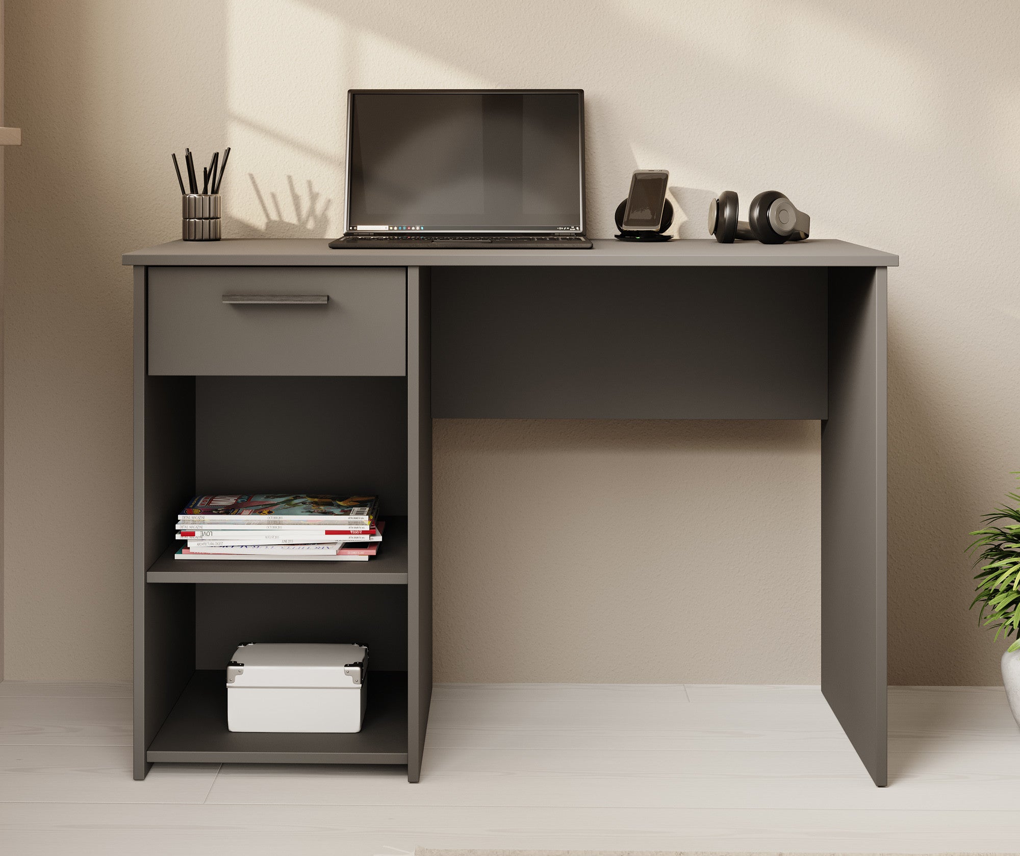 Bellini - Bureau - Antraciet - 110 cm