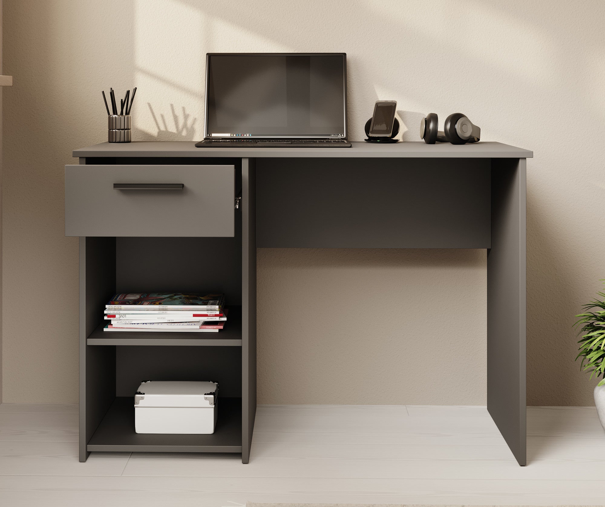Bellini - Bureau - Antraciet - 110 cm