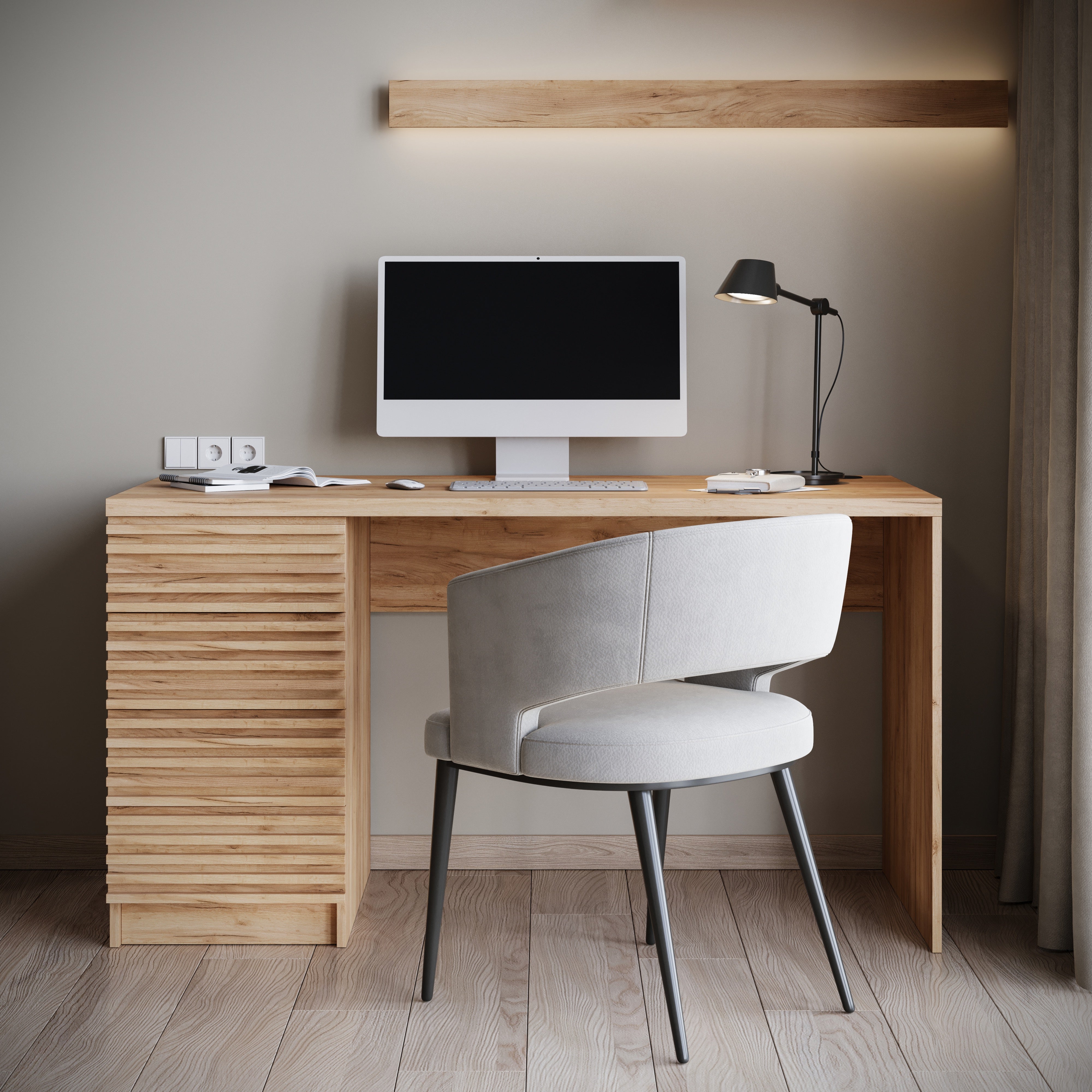 Bergamo - Bureau - Eiken - 140x60 cm
