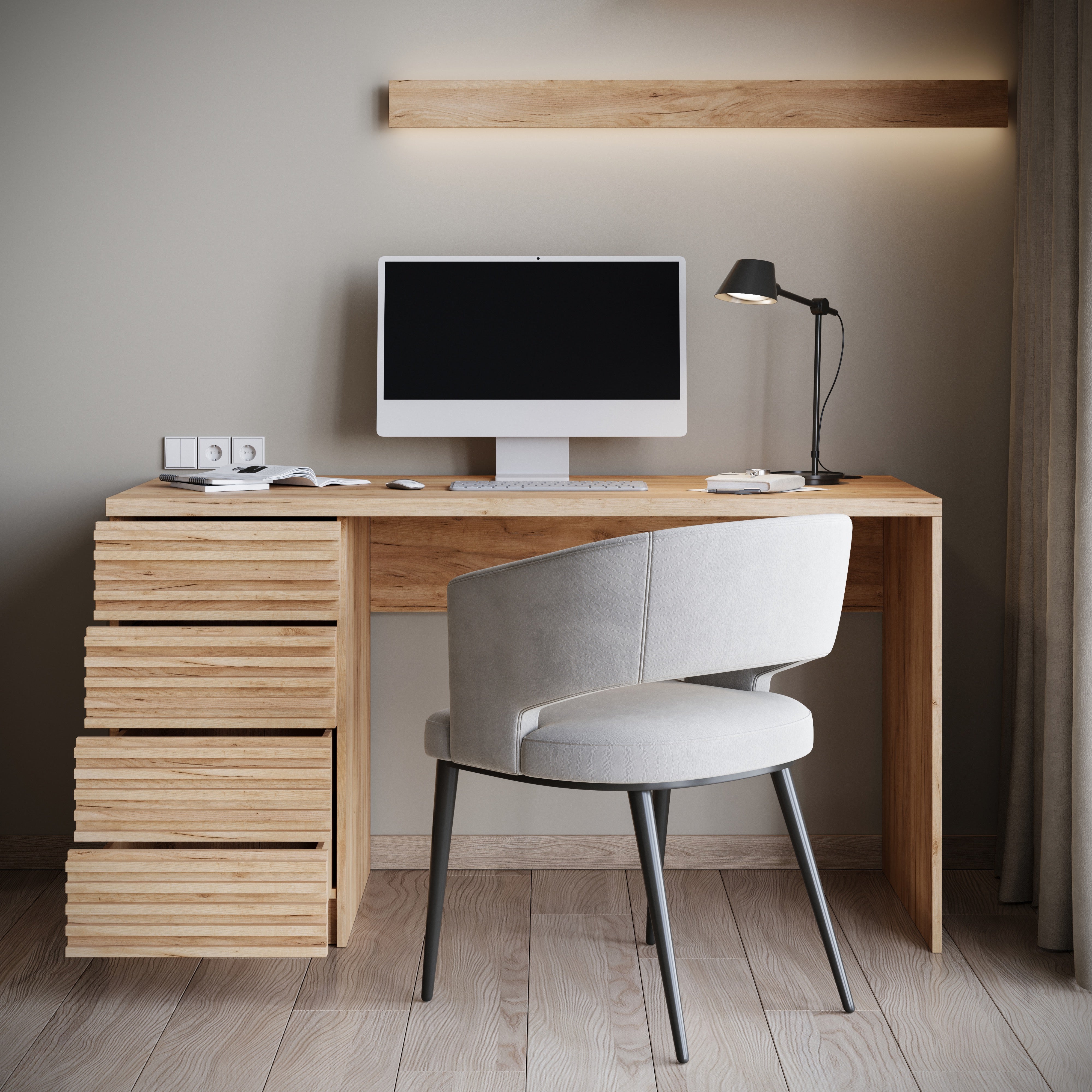 Bergamo - Bureau - Eiken - 140x60 cm