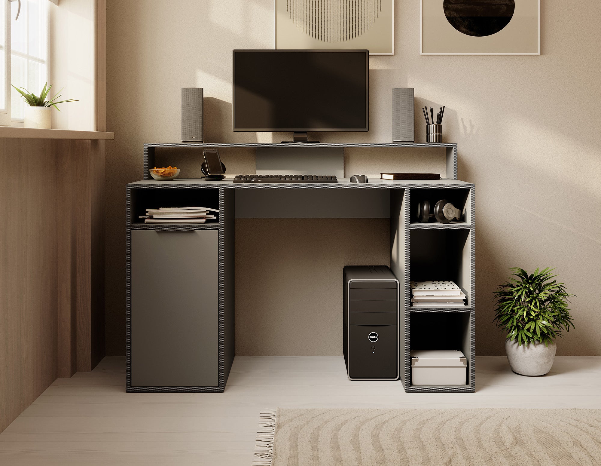 Charlotte  - Bureau - Grijs - 125x55 cm