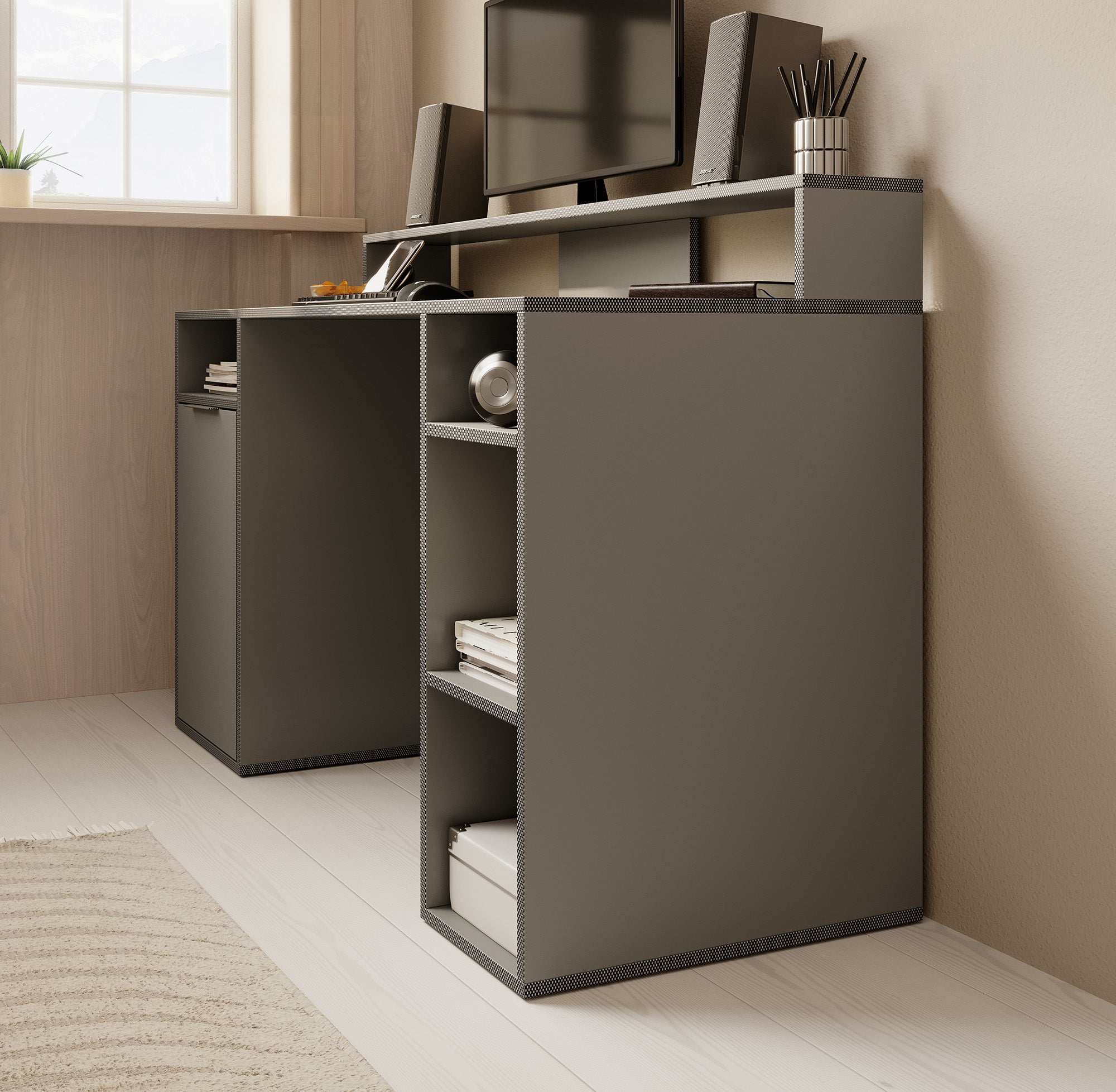 Charlotte  - Bureau - Grijs - 125x55 cm
