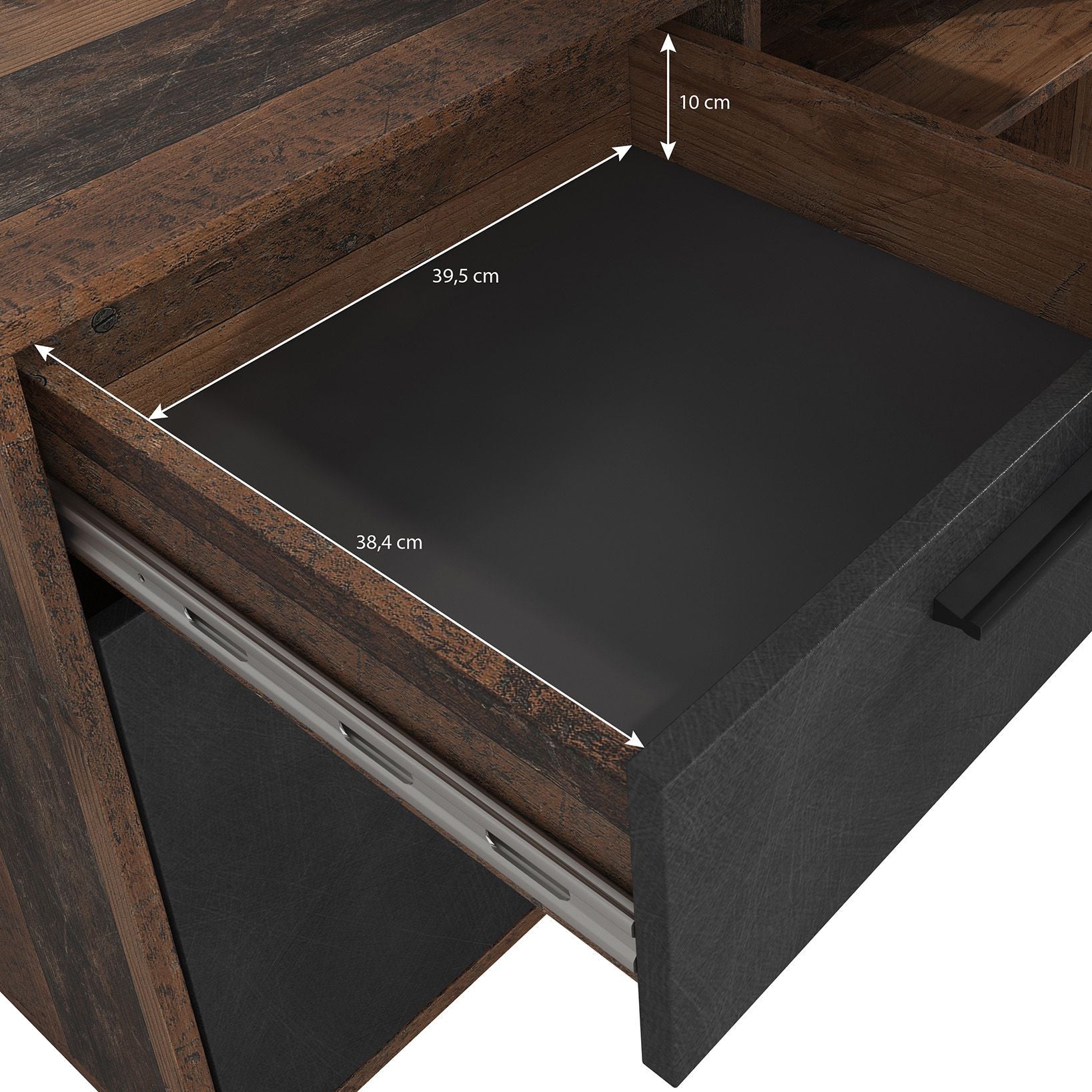 Dorade - Bureau - Old wood - Grijs - 136 cm