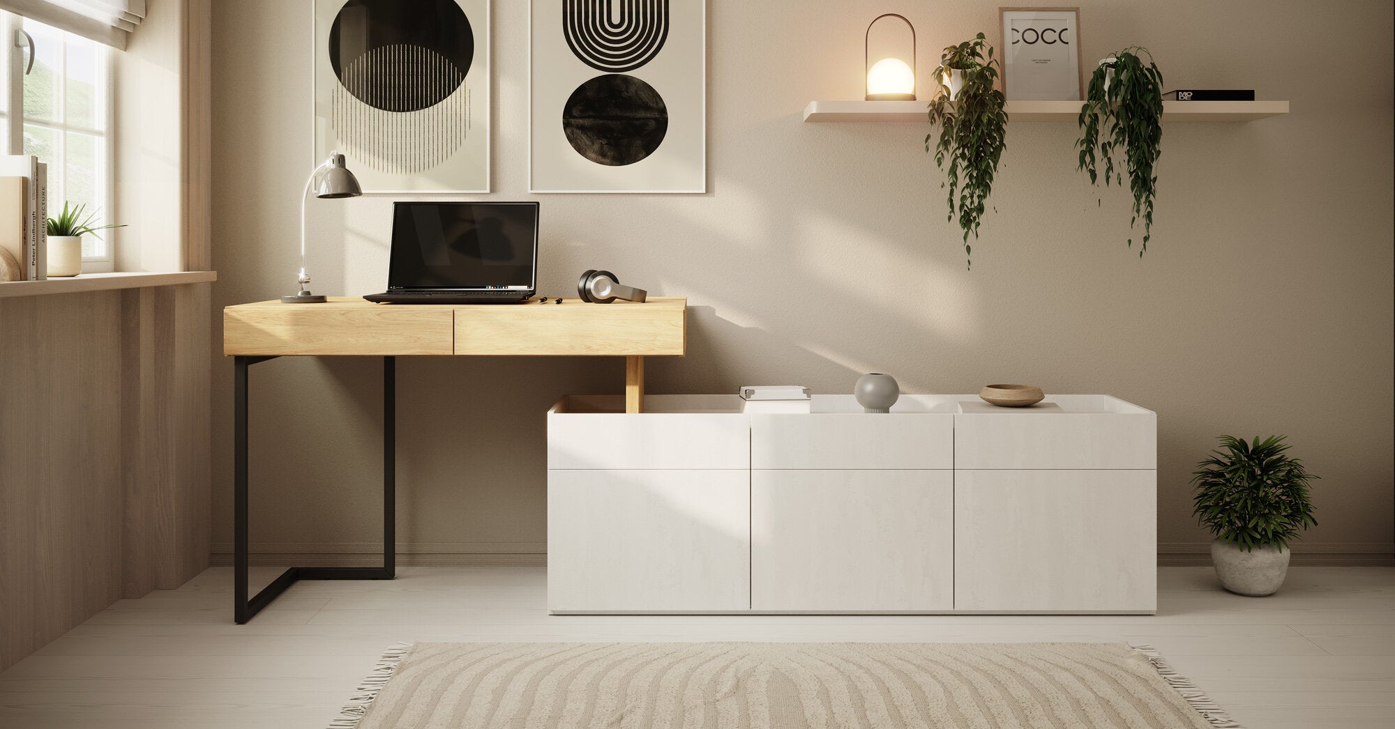 Floren - Bureau - Eiken - 239x61 cm