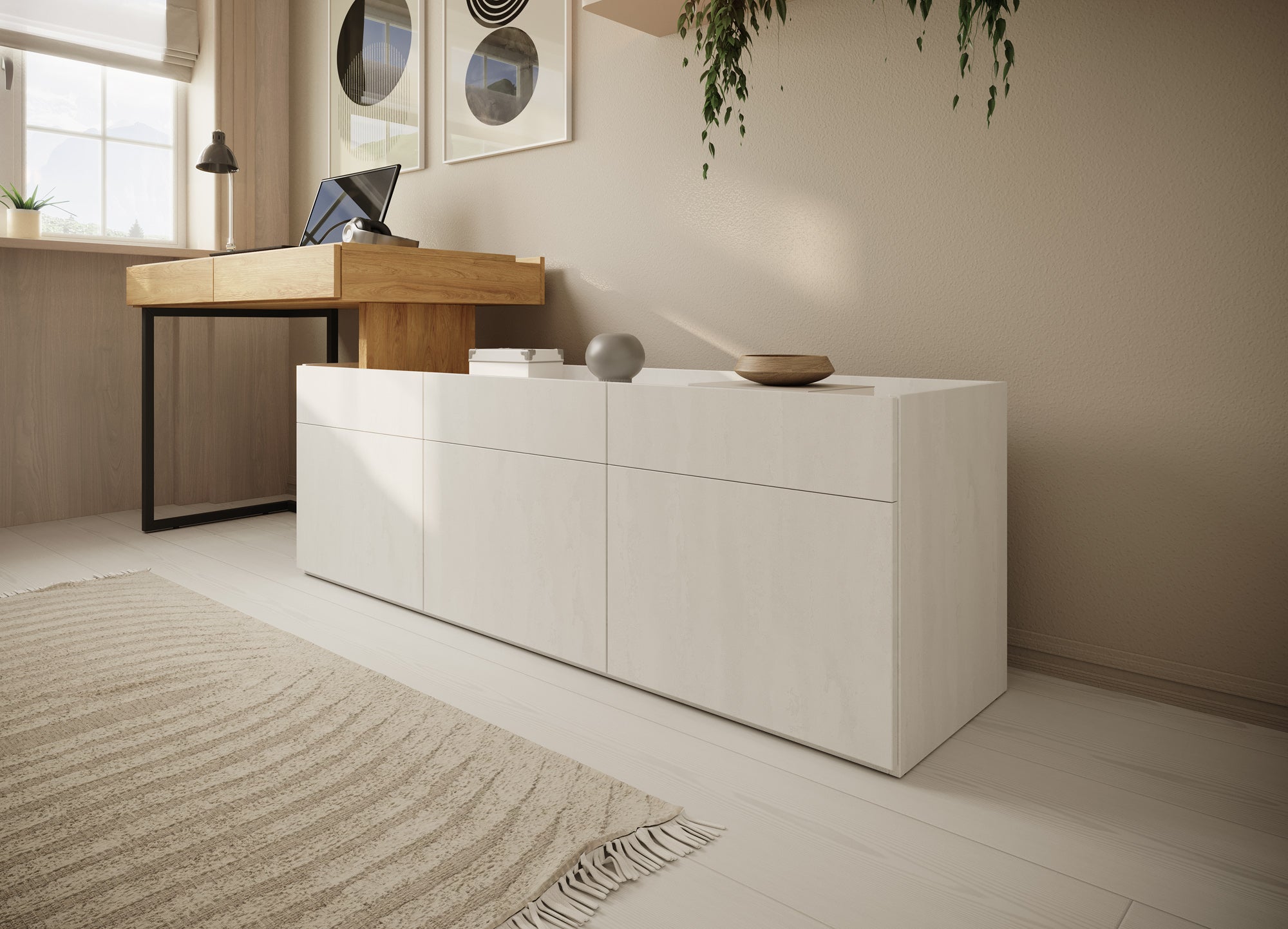 Floren - Bureau - Eiken - 239x61 cm