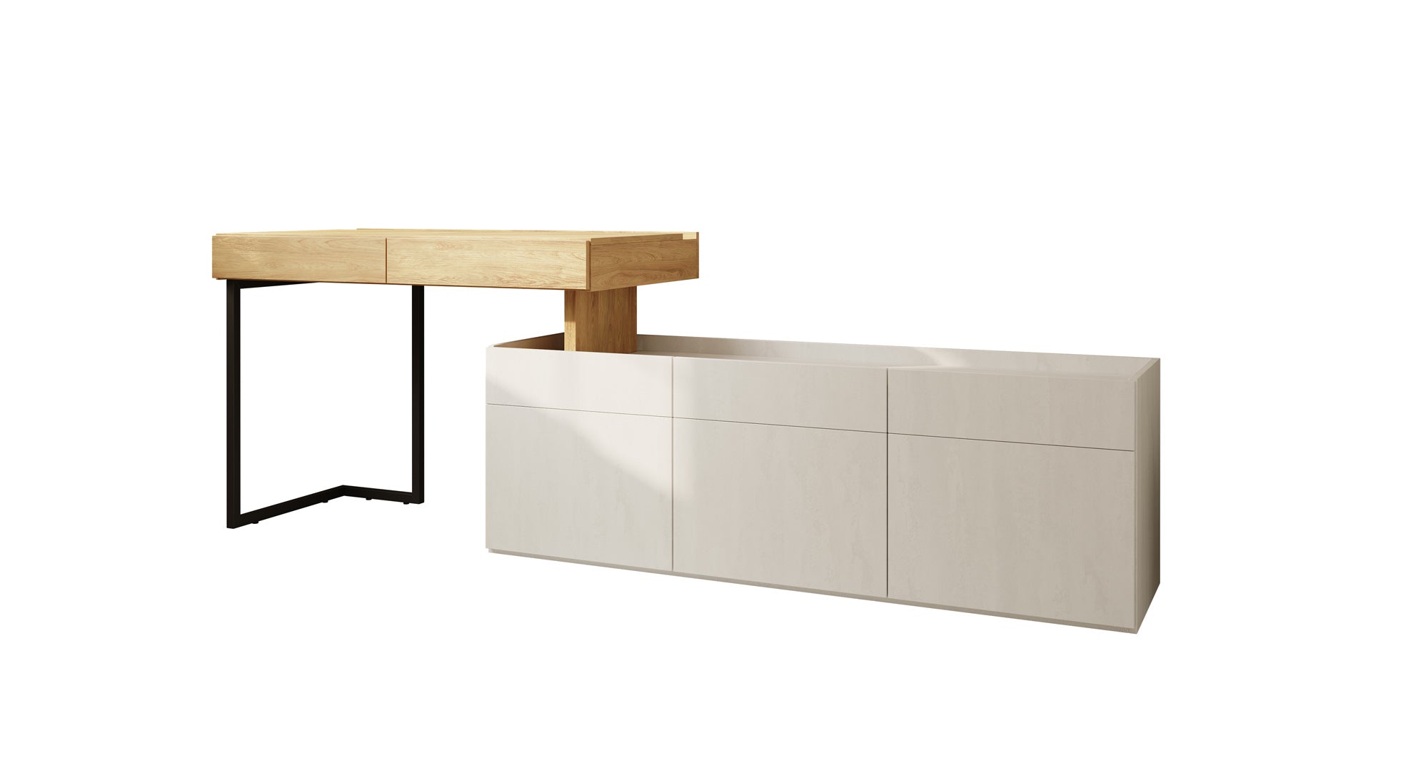 Floren - Bureau - Eiken - 239x61 cm