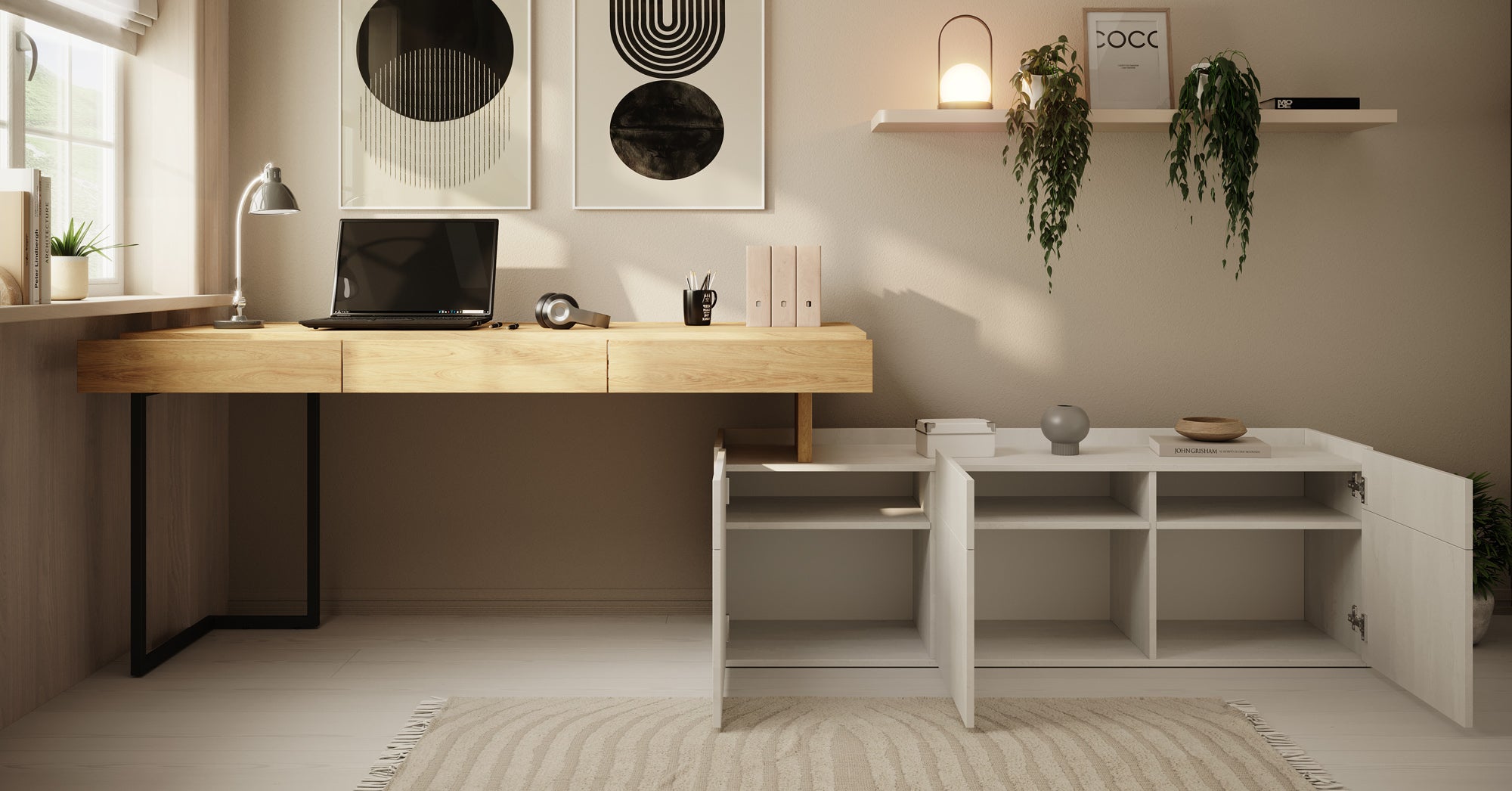 Floren - Bureau - Eiken - 279x61 cm