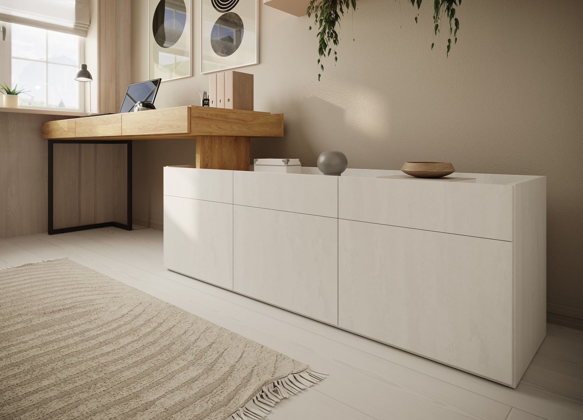 Floren - Bureau - Eiken - 279x61 cm