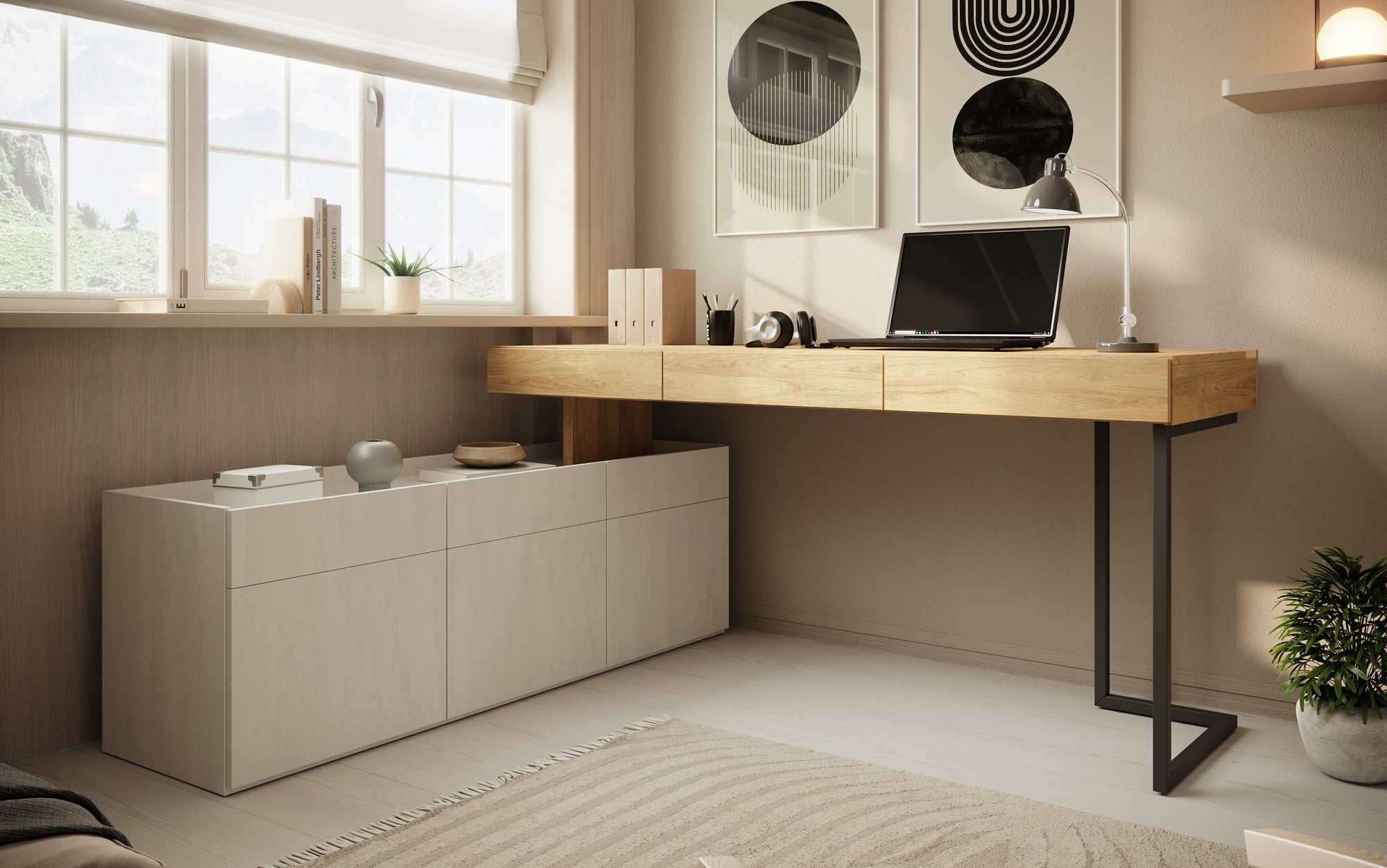 Floren - Bureau - Eiken - 279x61 cm