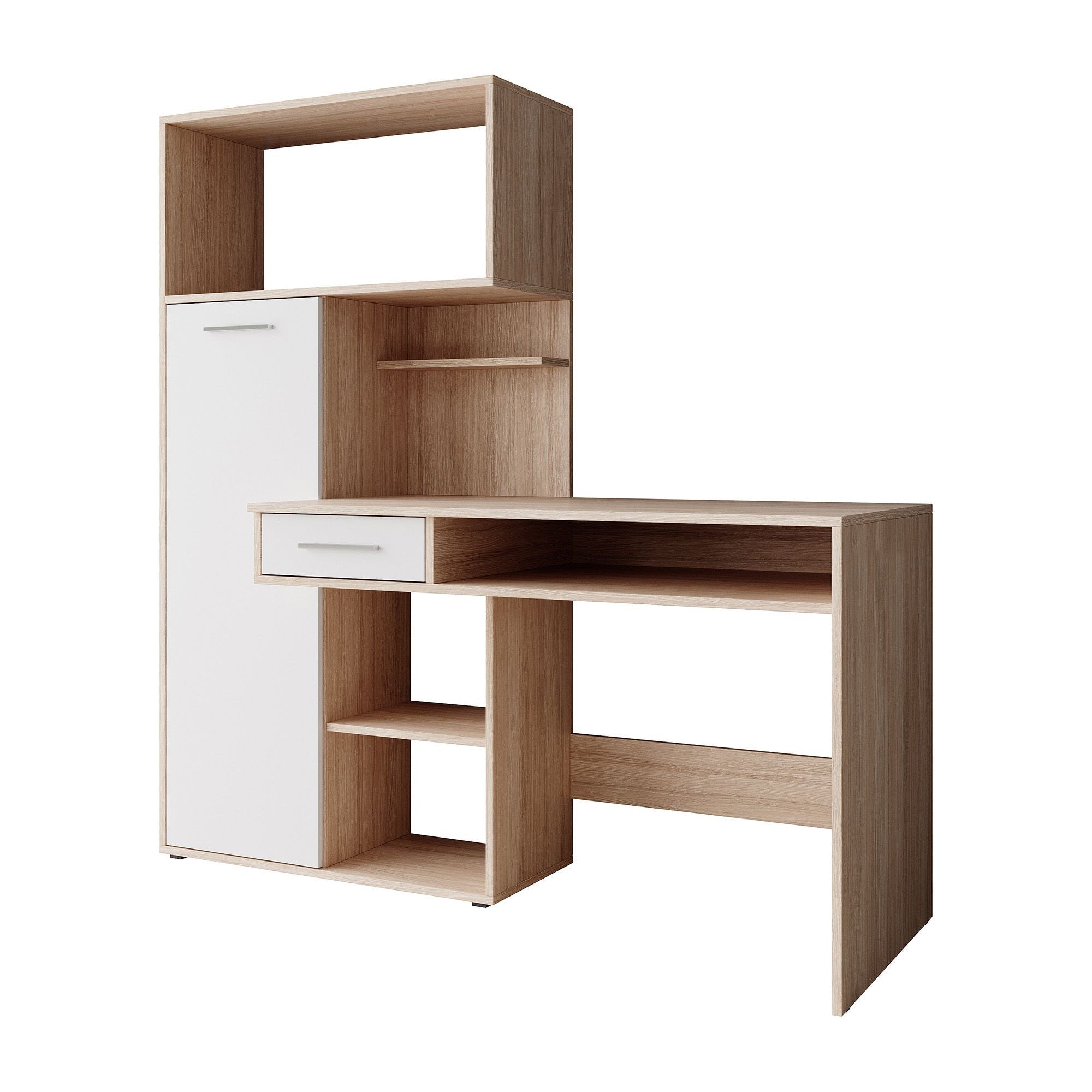 Harrah - Bureau - Eiken - Wit - 150 cm