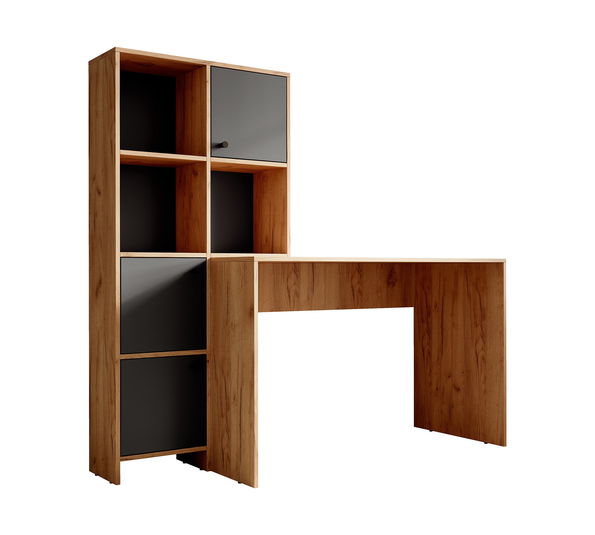 Hyatt - Bureau - Eiken/antraciet - 156x55 cm