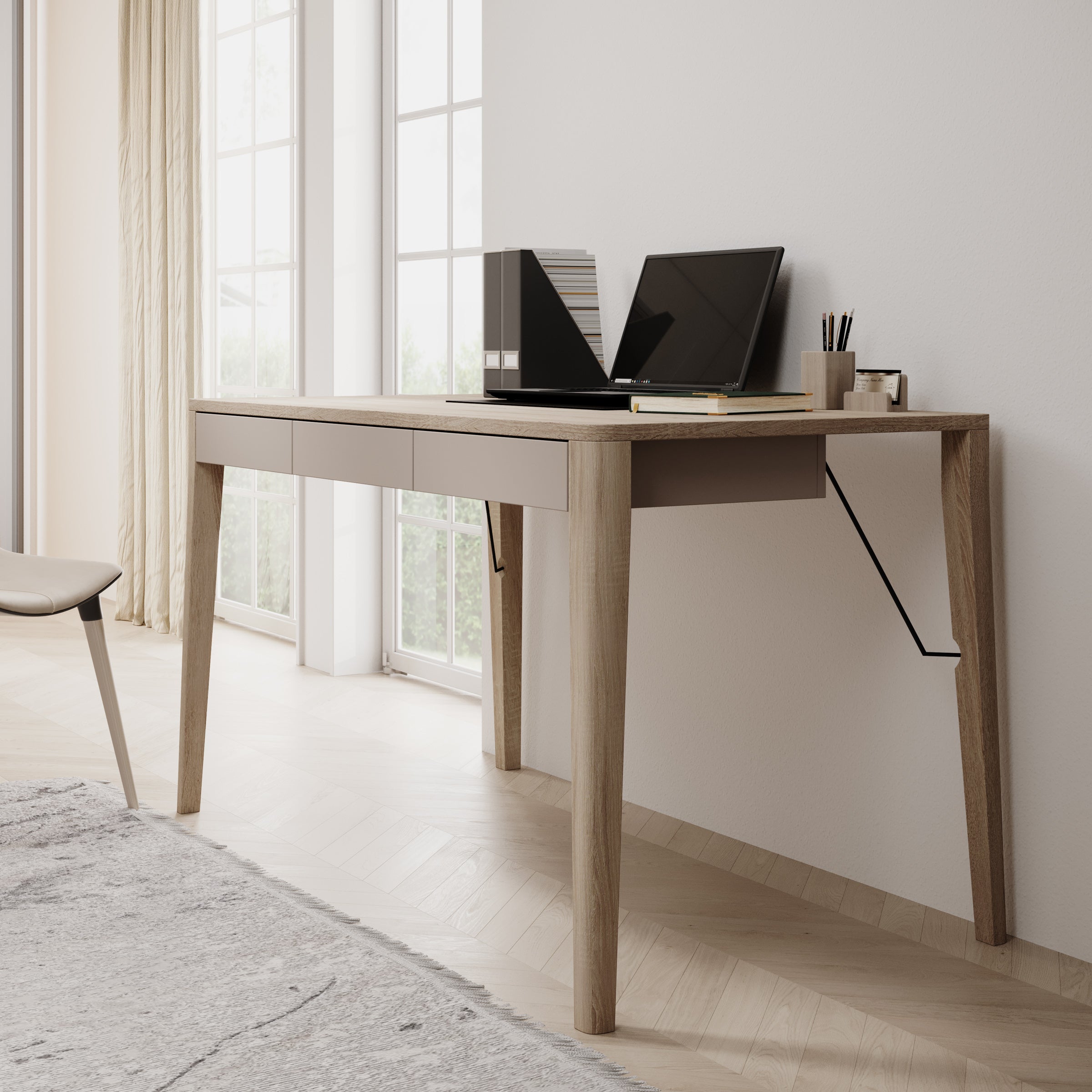 Mazar - Bureau - Licht Eiken - 139x71 cm