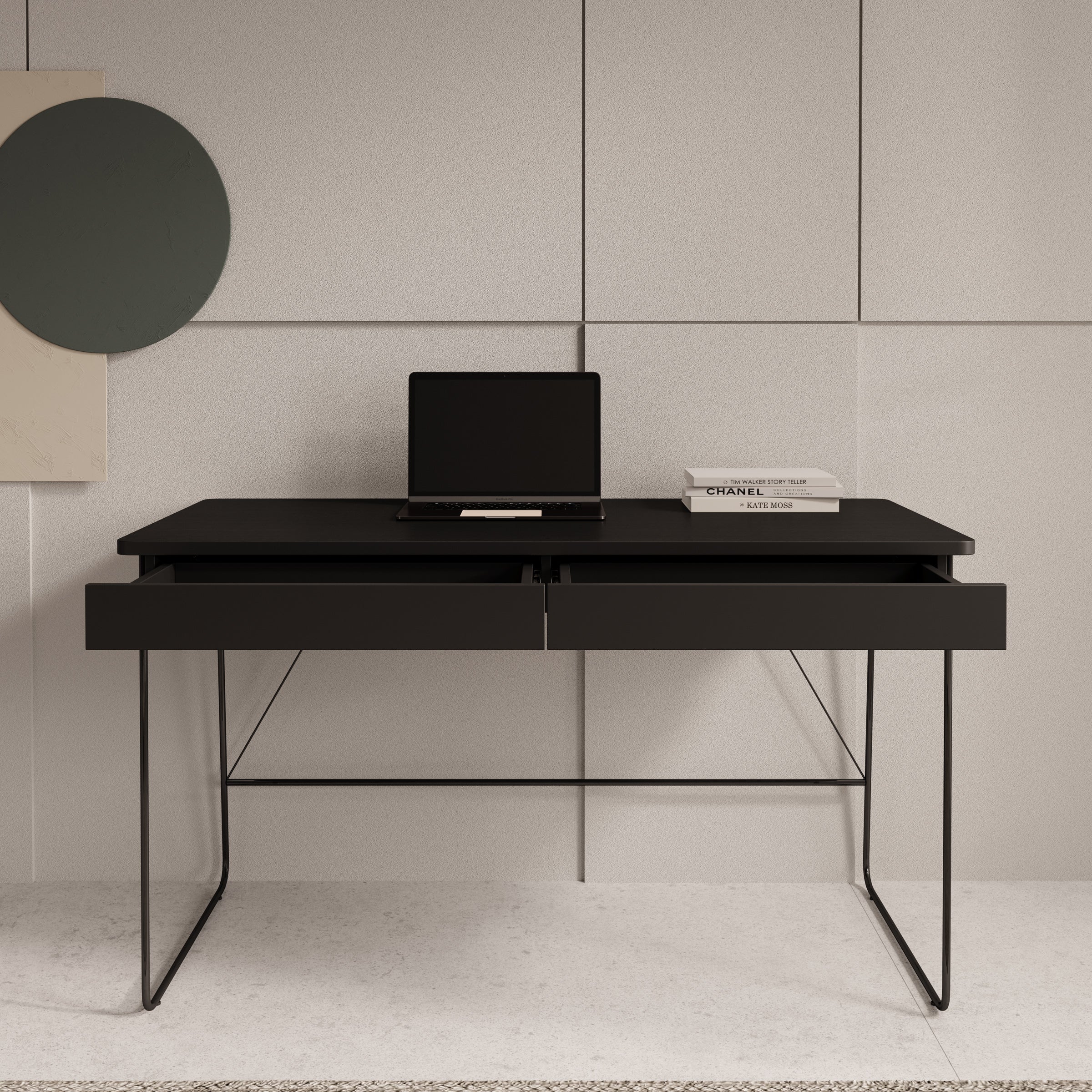 Medea - Bureau - Zwart - 135x67 cm