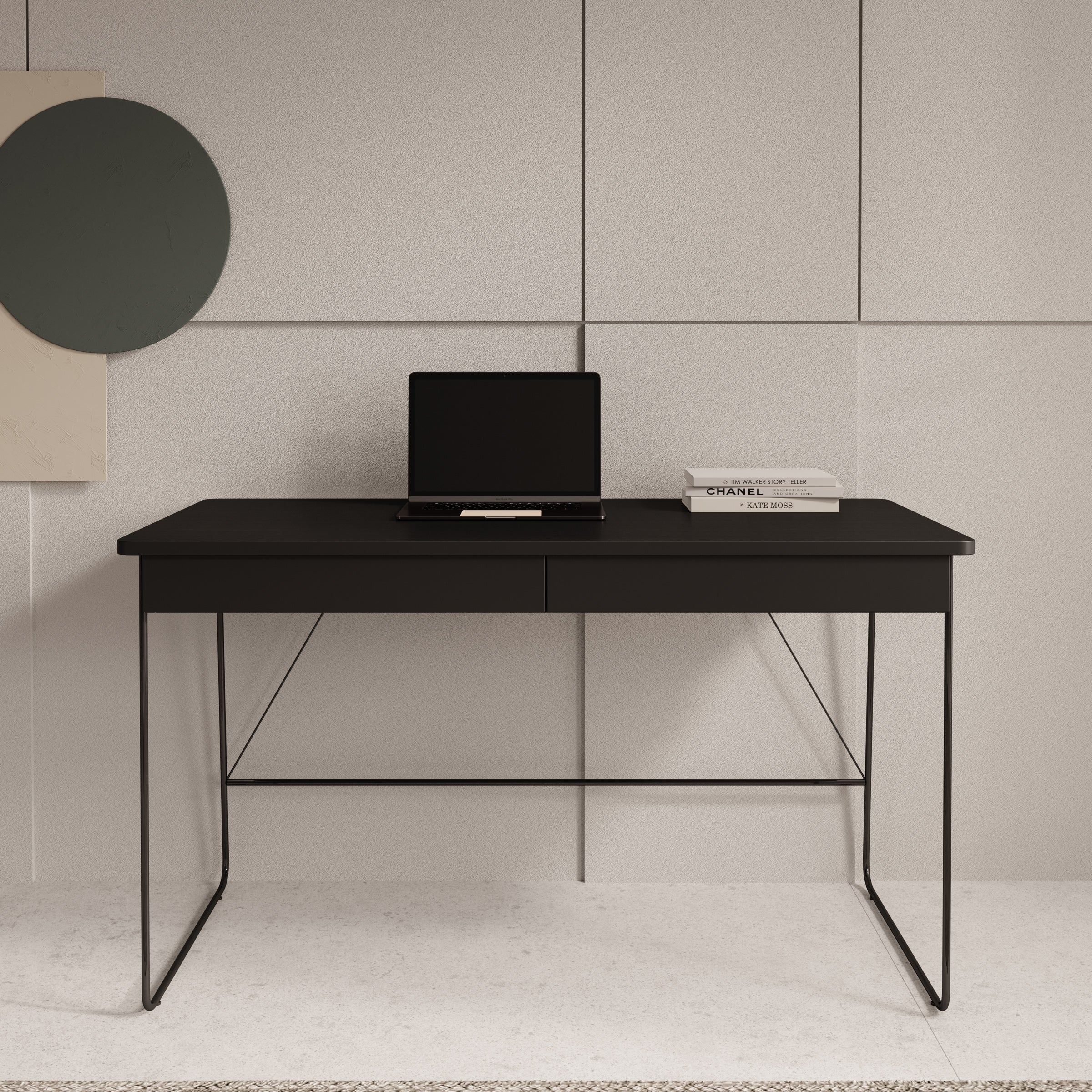 Medea - Bureau - Zwart - 135x67 cm