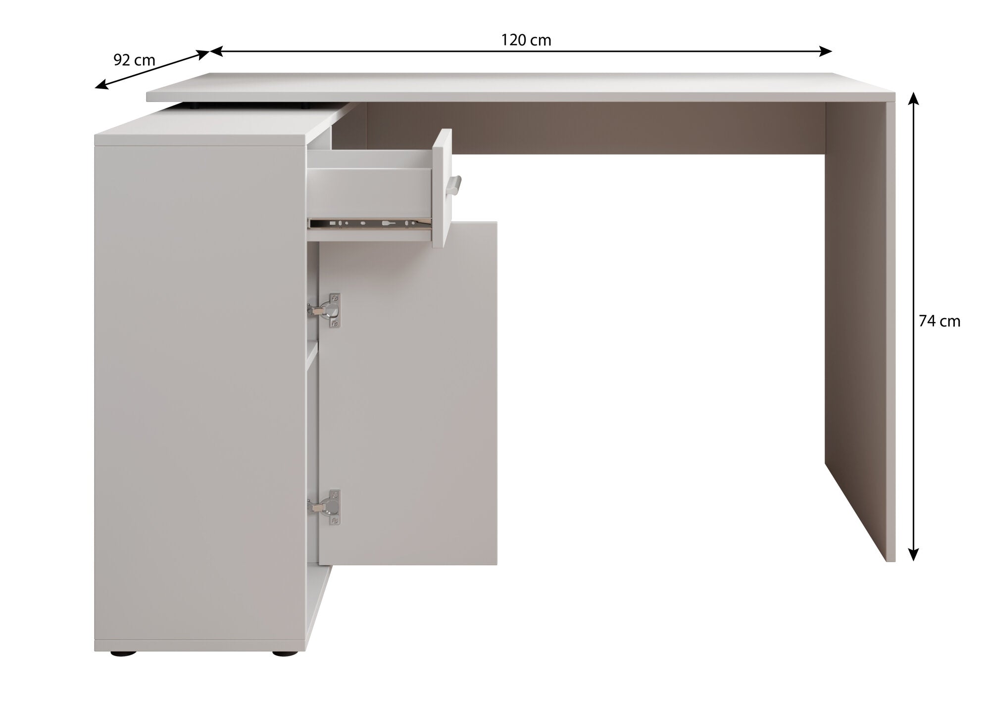 Nomi - Bureau - Wit - 120x92 cm