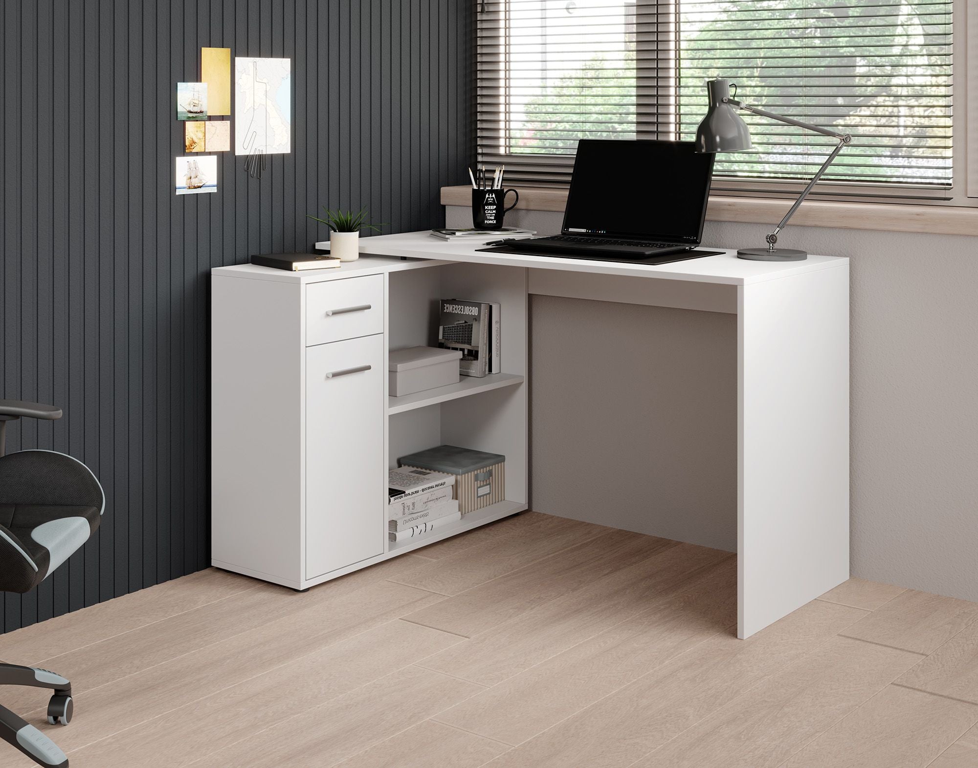 Nomi - Bureau - Wit - 120x92 cm