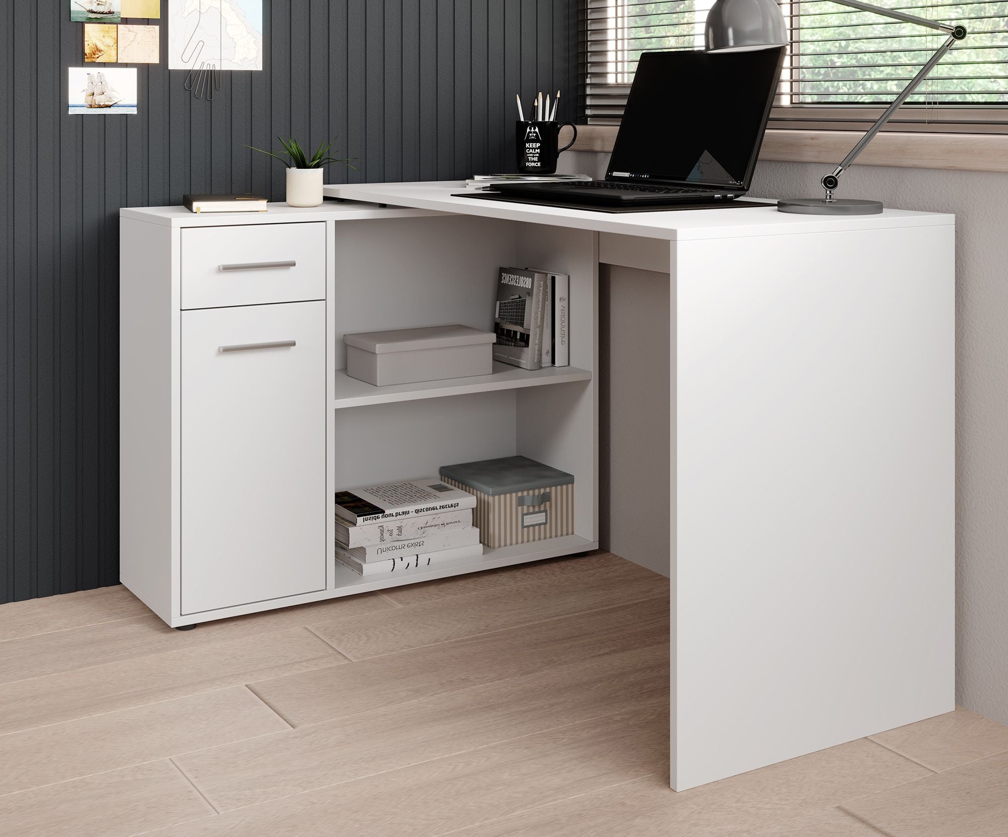 Nomi - Bureau - Wit - 120x92 cm