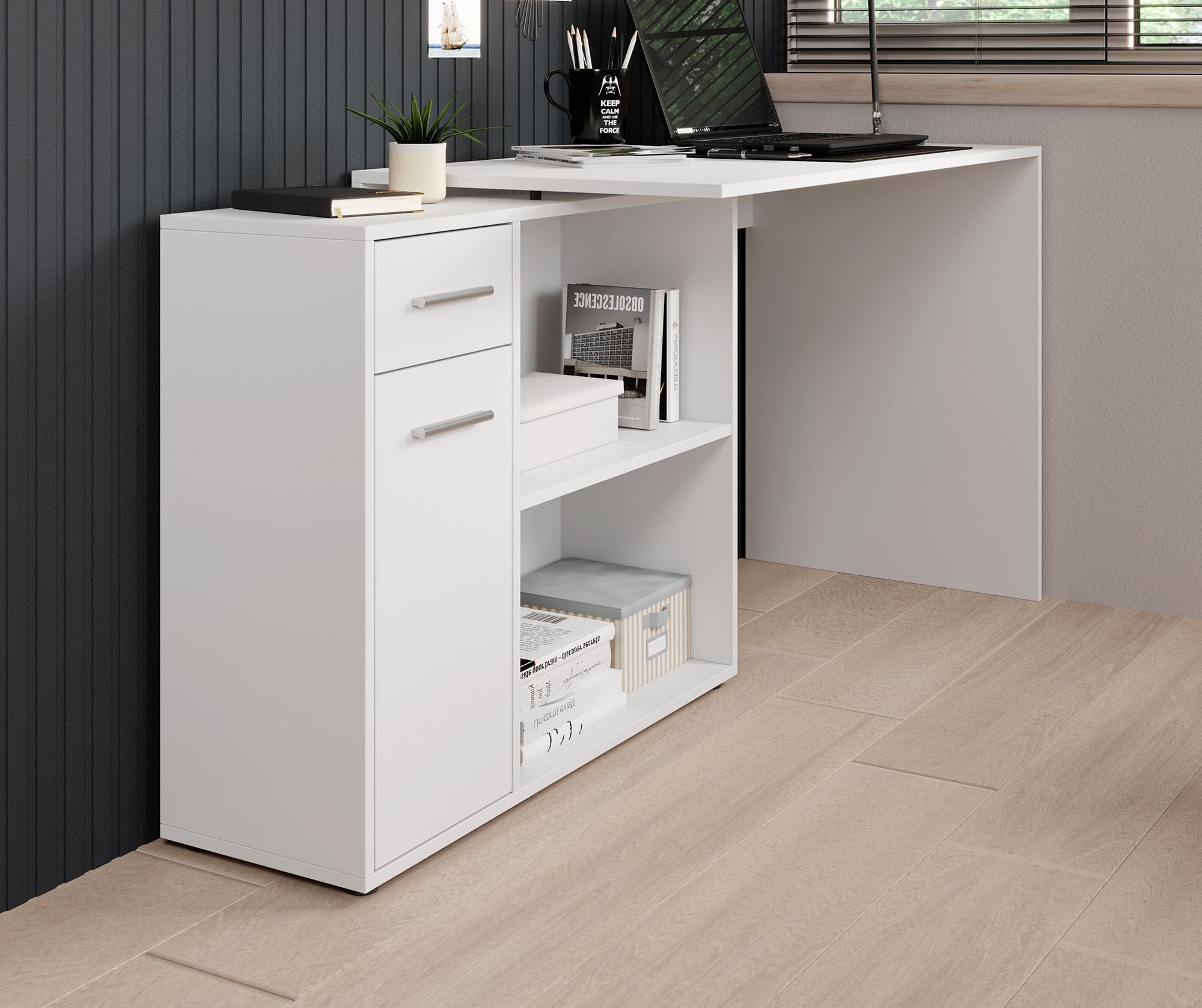 Nomi - Bureau - Wit - 120x92 cm