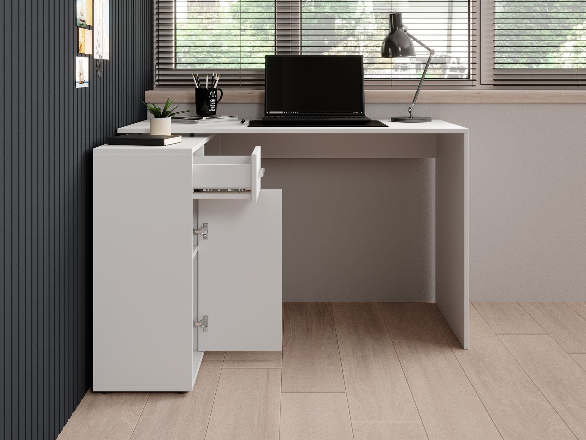 Nomi - Bureau - Wit - 120x92 cm