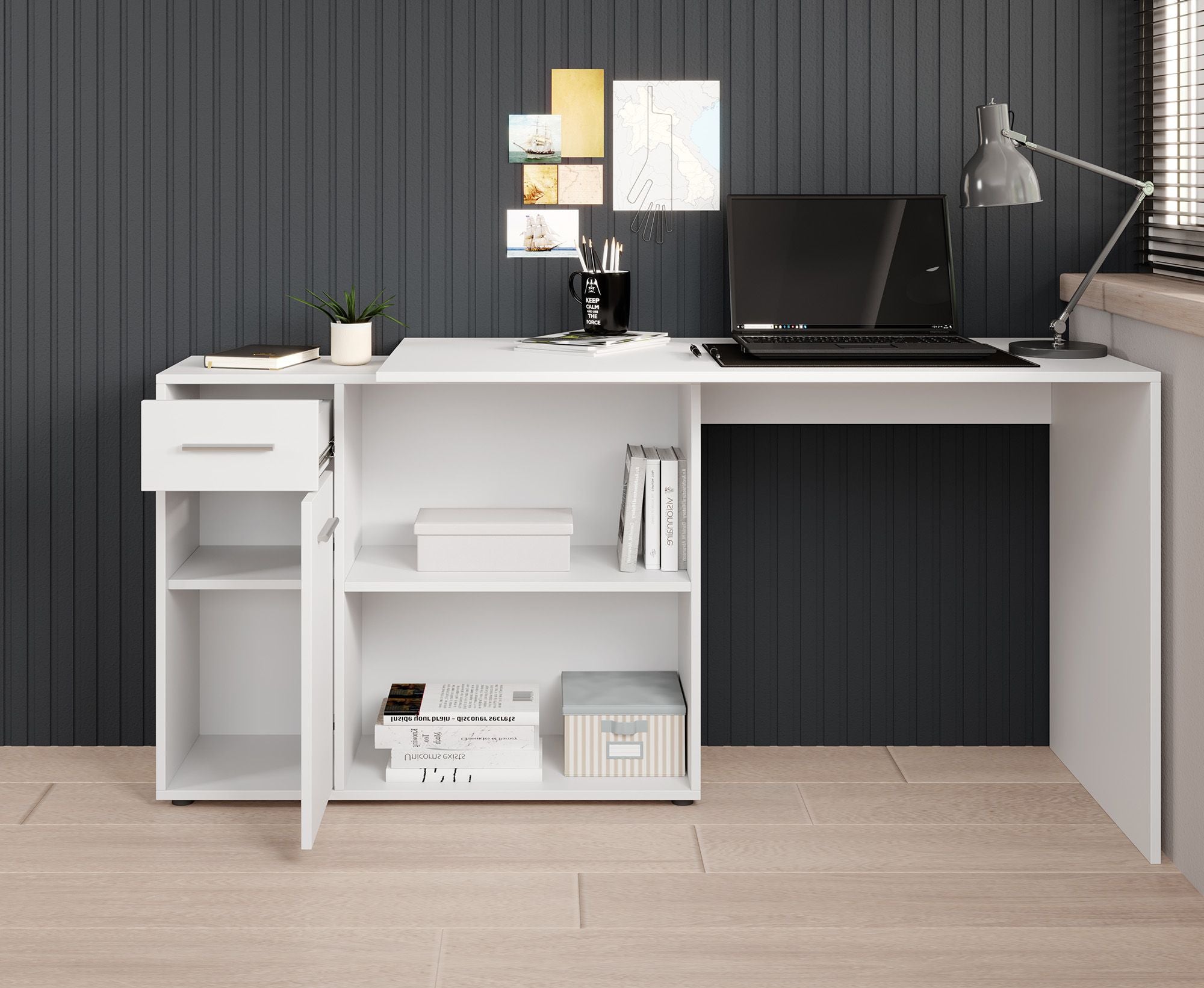Nomi - Bureau - Wit - 120x92 cm