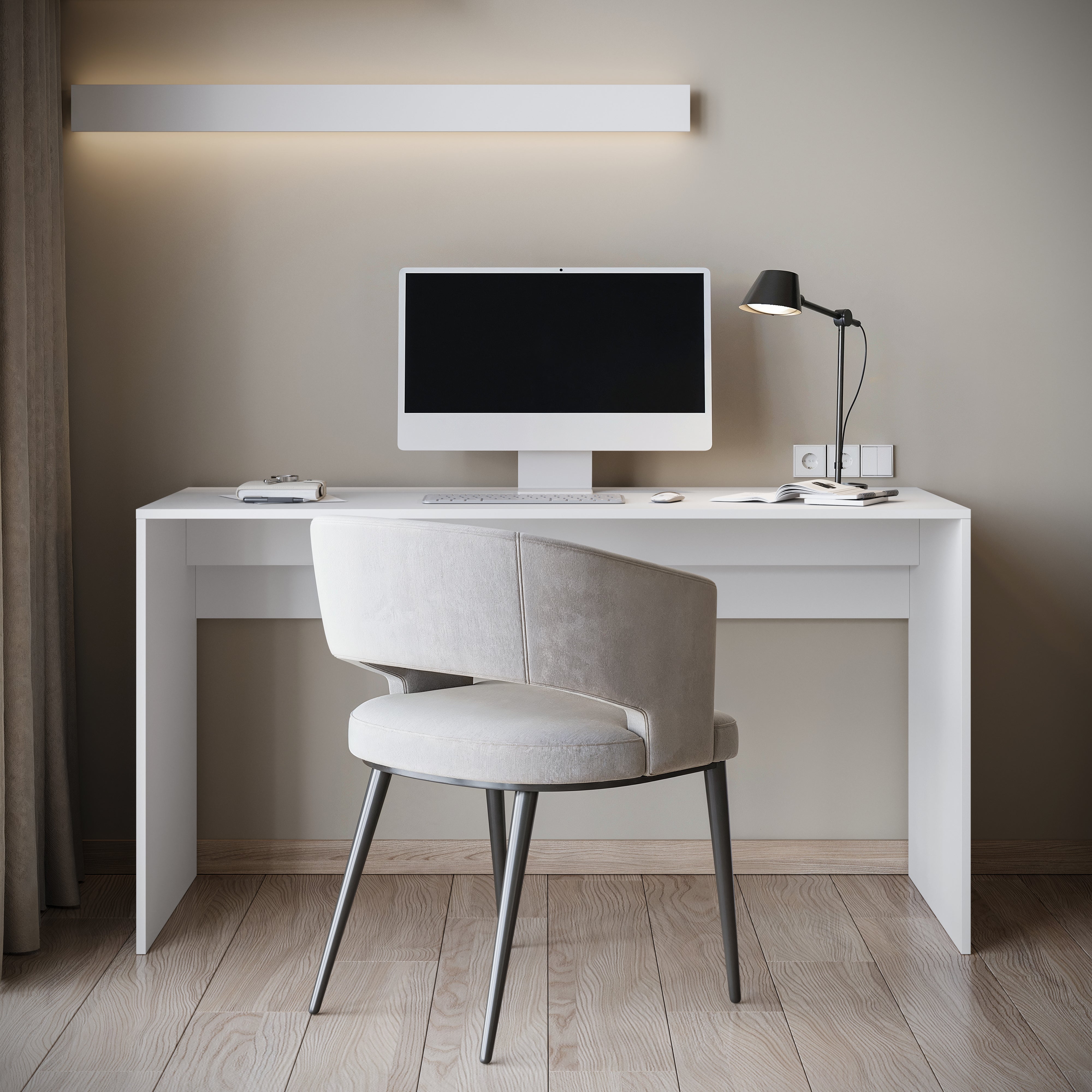 Nyon - Bureau - Wit - 140x60 cm