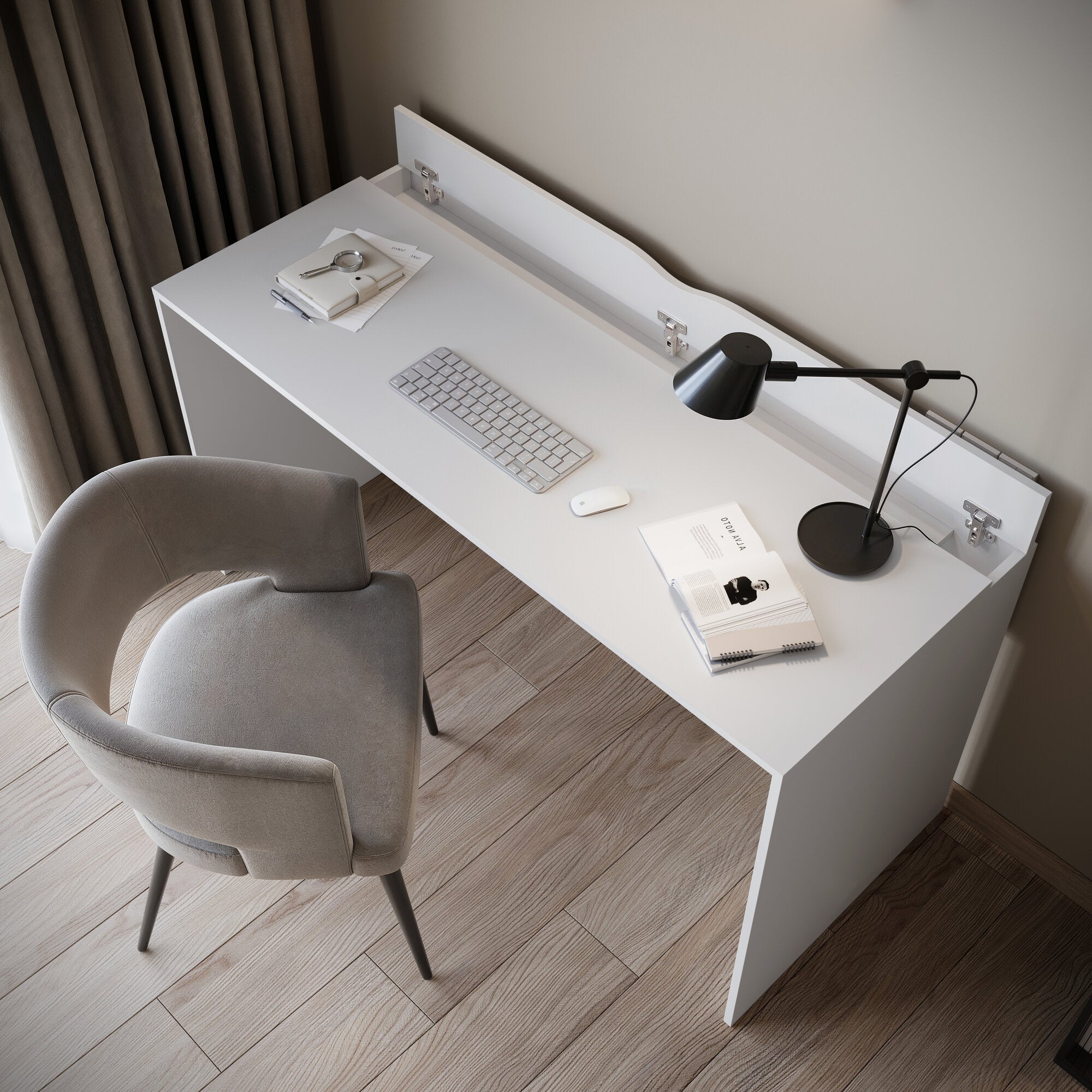 Nyon - Bureau - Wit - 140x60 cm