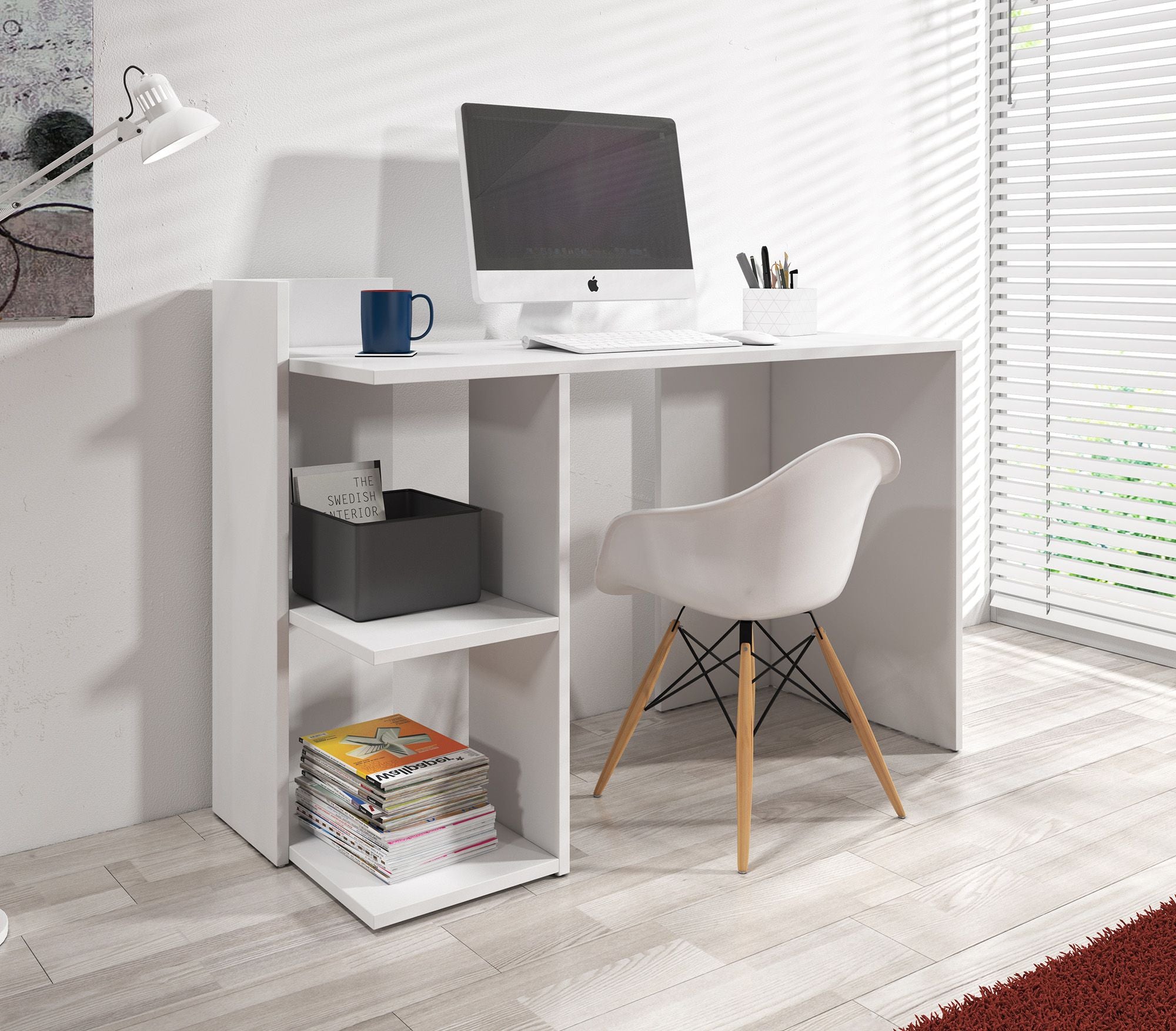 Pierre - Bureau - Wit - 120x52 cm