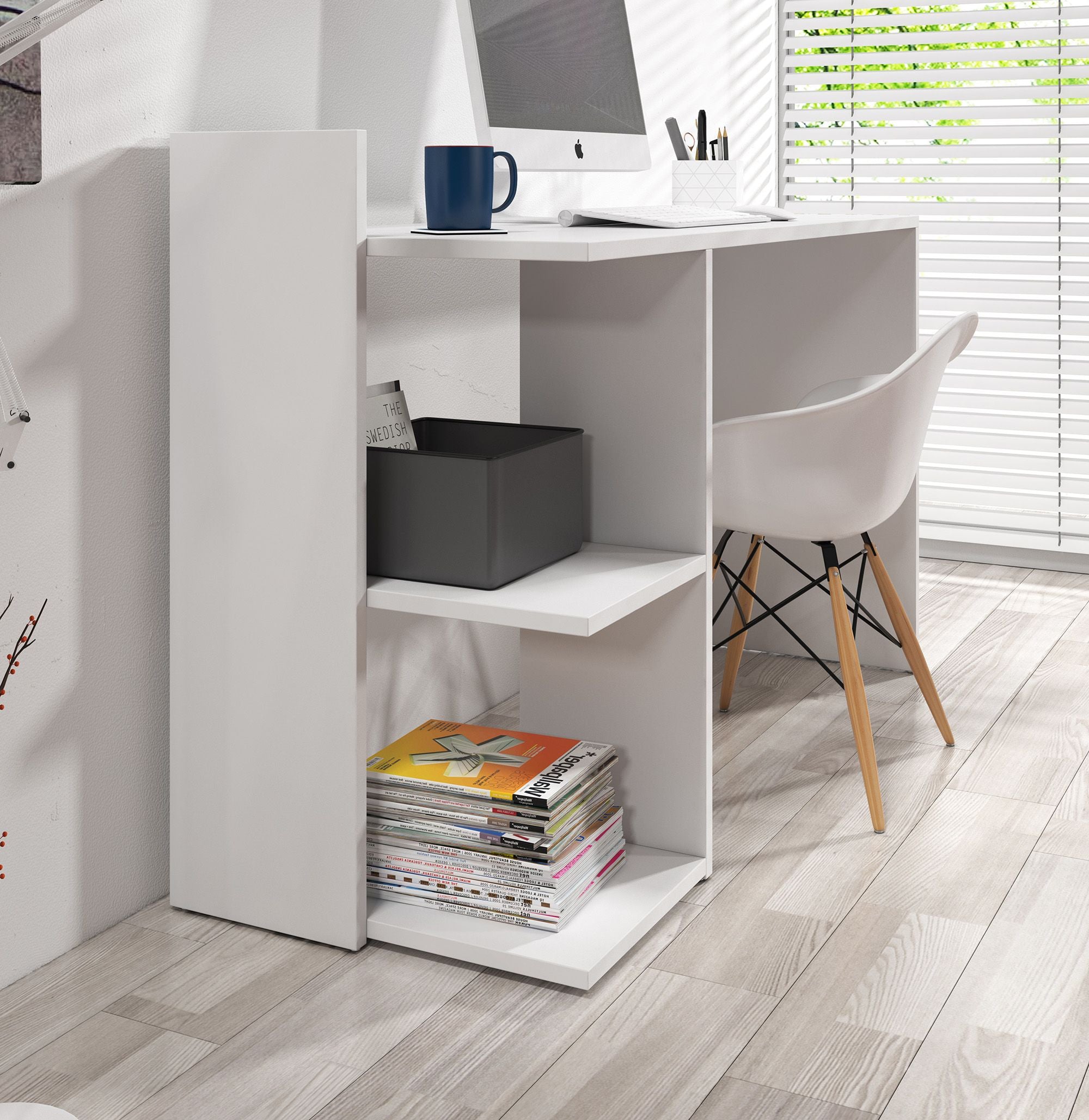 Pierre - Bureau - Wit - 120x52 cm